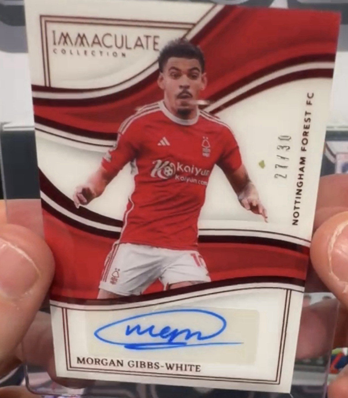Morgan Gibbs White Auto Immaculate Nottingham Forest Numbered /30 🔥 for sale on Ebay