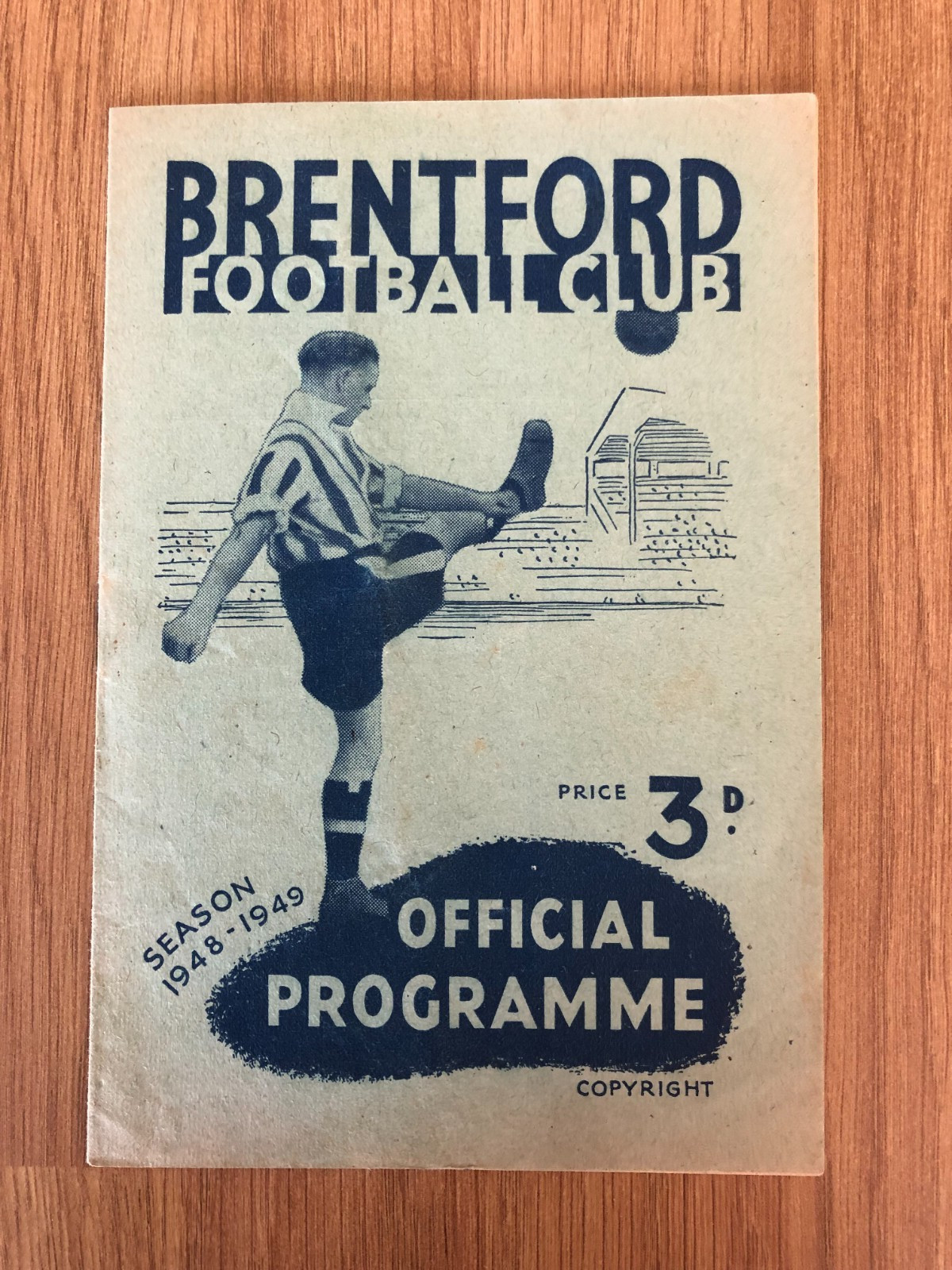 Brentford versus Luton Town 16th October 1948 League Division 2 for sale on Ebay