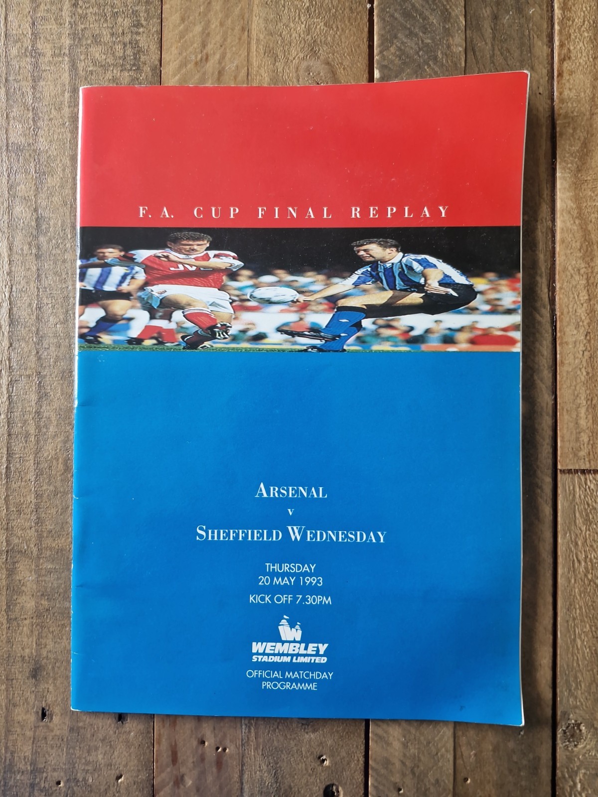 1993 FA Cup Final Replay Programme Arsenal v Sheffield Wednesday for sale on Ebay