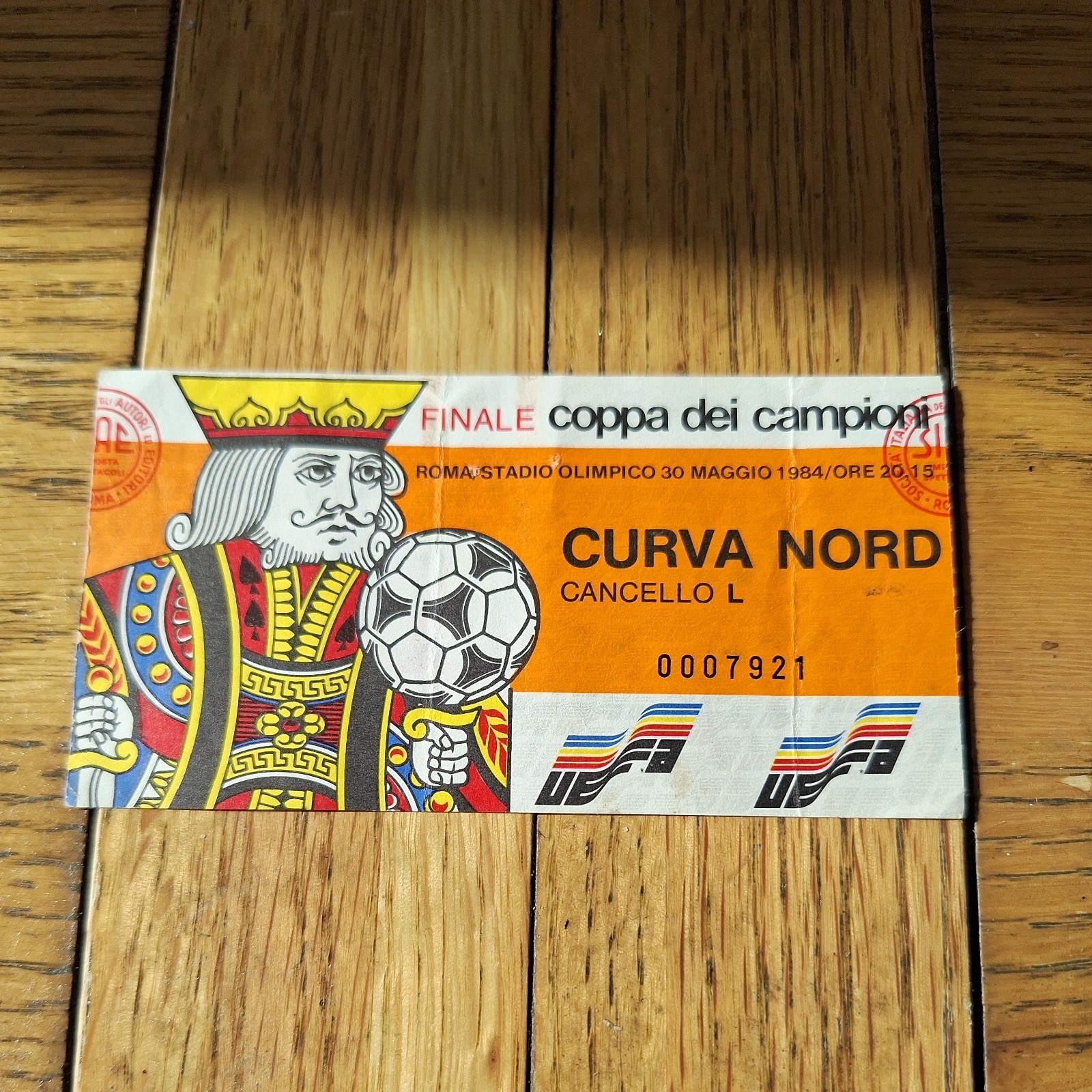 Liverpool v Roma 1984 European Cup Final ticket stub  for sale on Ebay