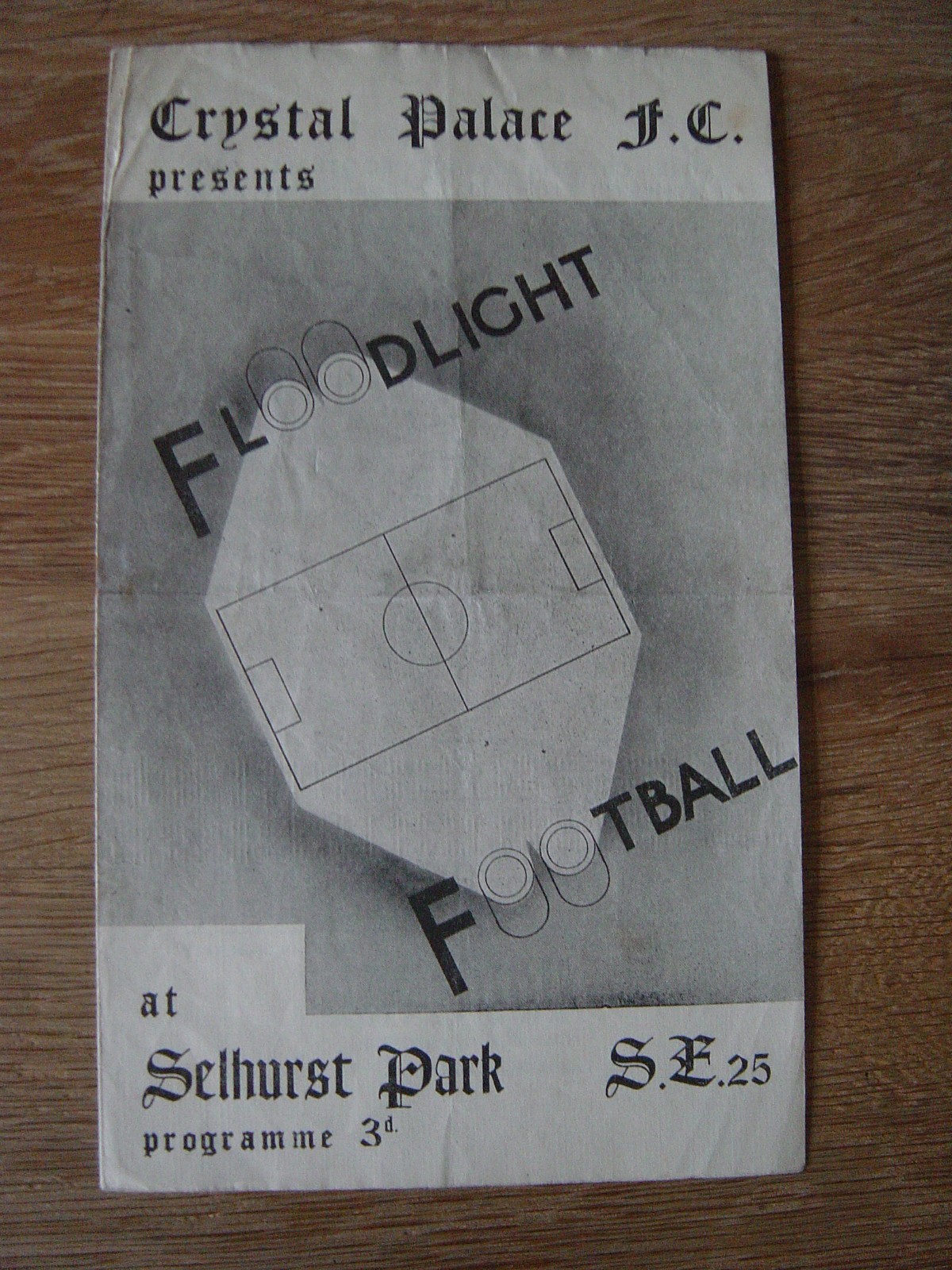 1954/55 FRIENDLY : CRYSTAL PALACE v CLYDE for sale on Ebay
