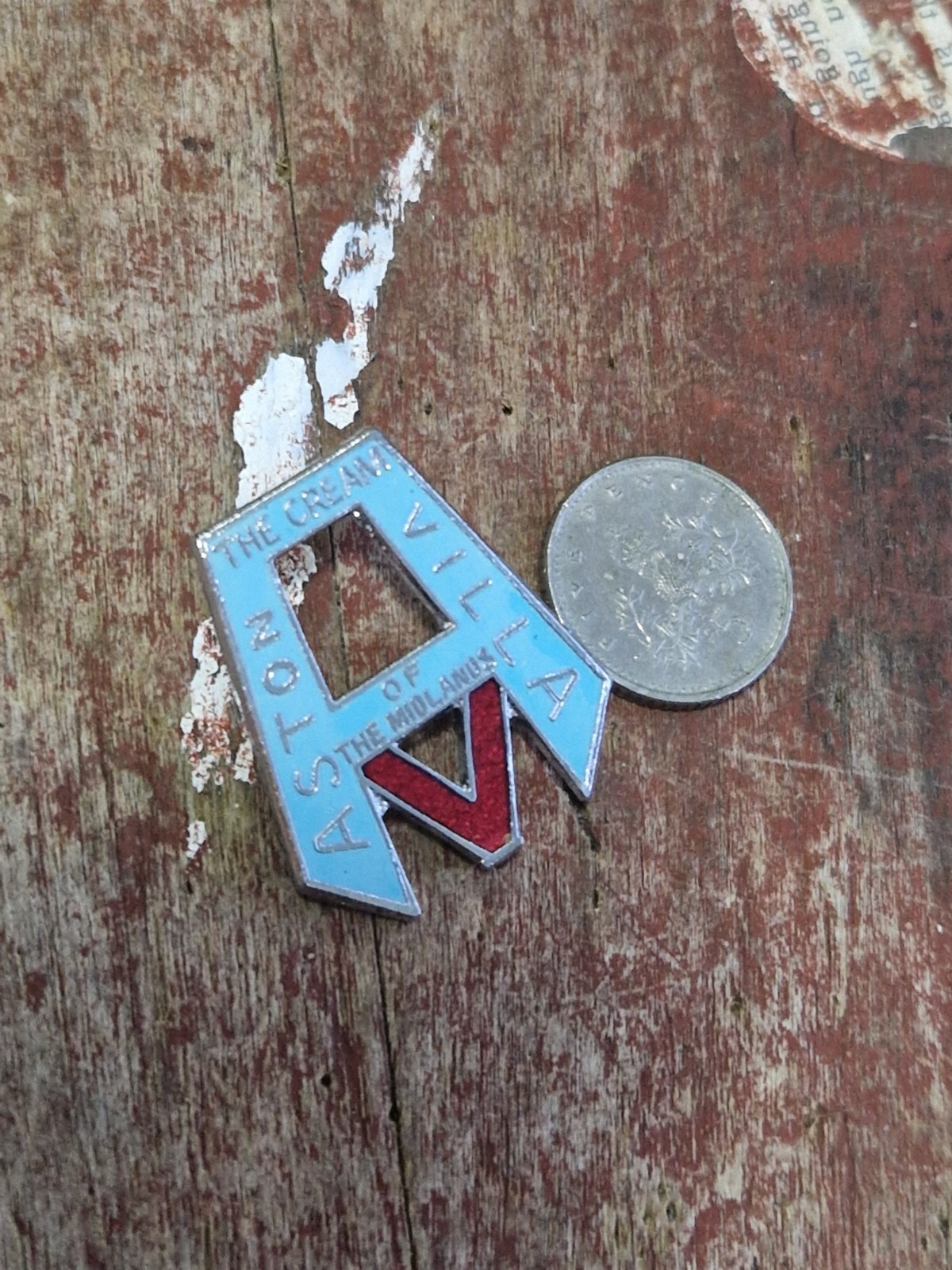ASTON  VILLA  F C - CREAM OF THE MIDLANDS   VINTAGE COLLECTABLE  FOOTBALL BADGE for sale on Ebay