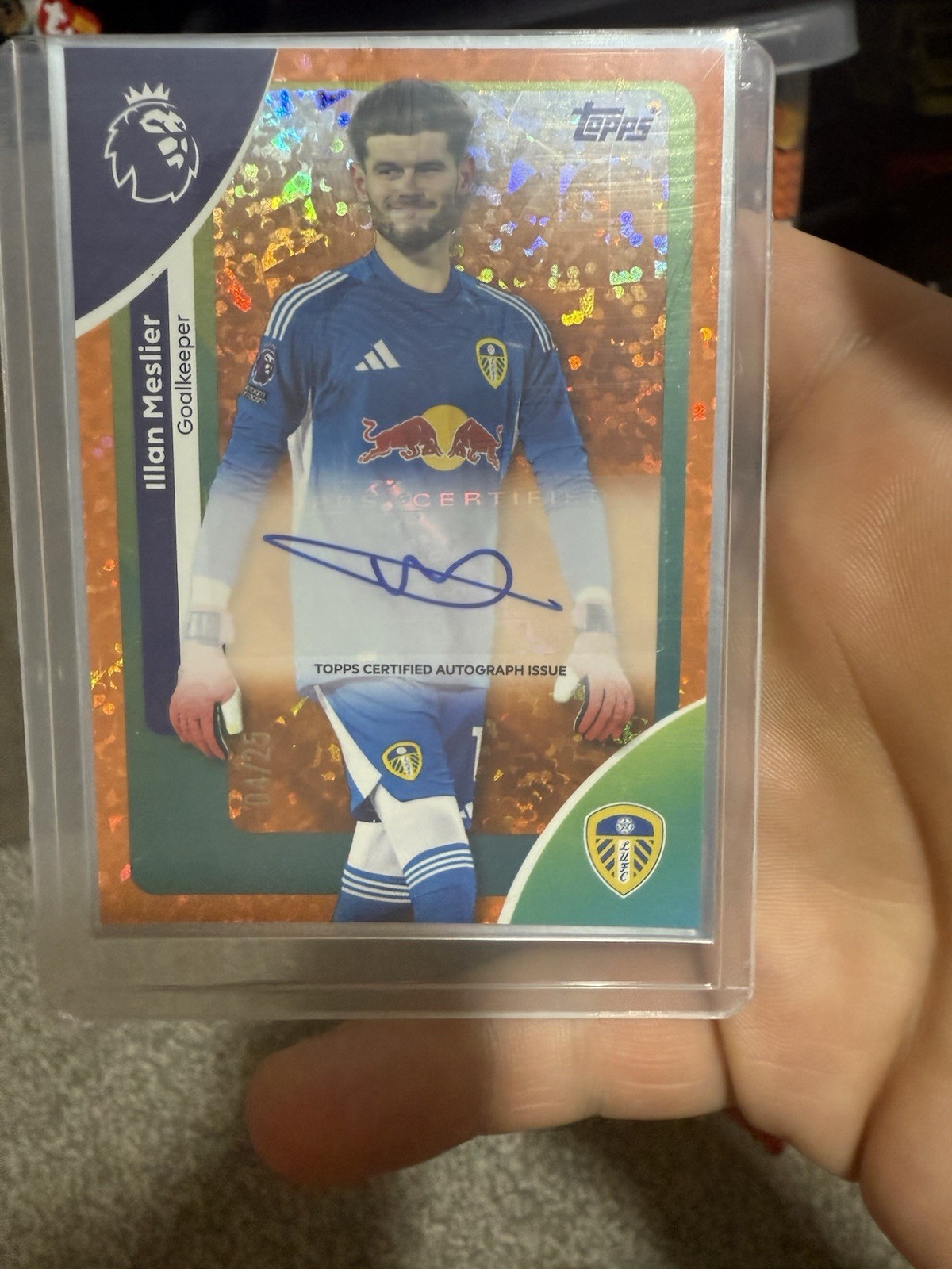 Illan Meslier Topps 04/25 AUTO Leeds United MINT 99p start  for sale on Ebay
