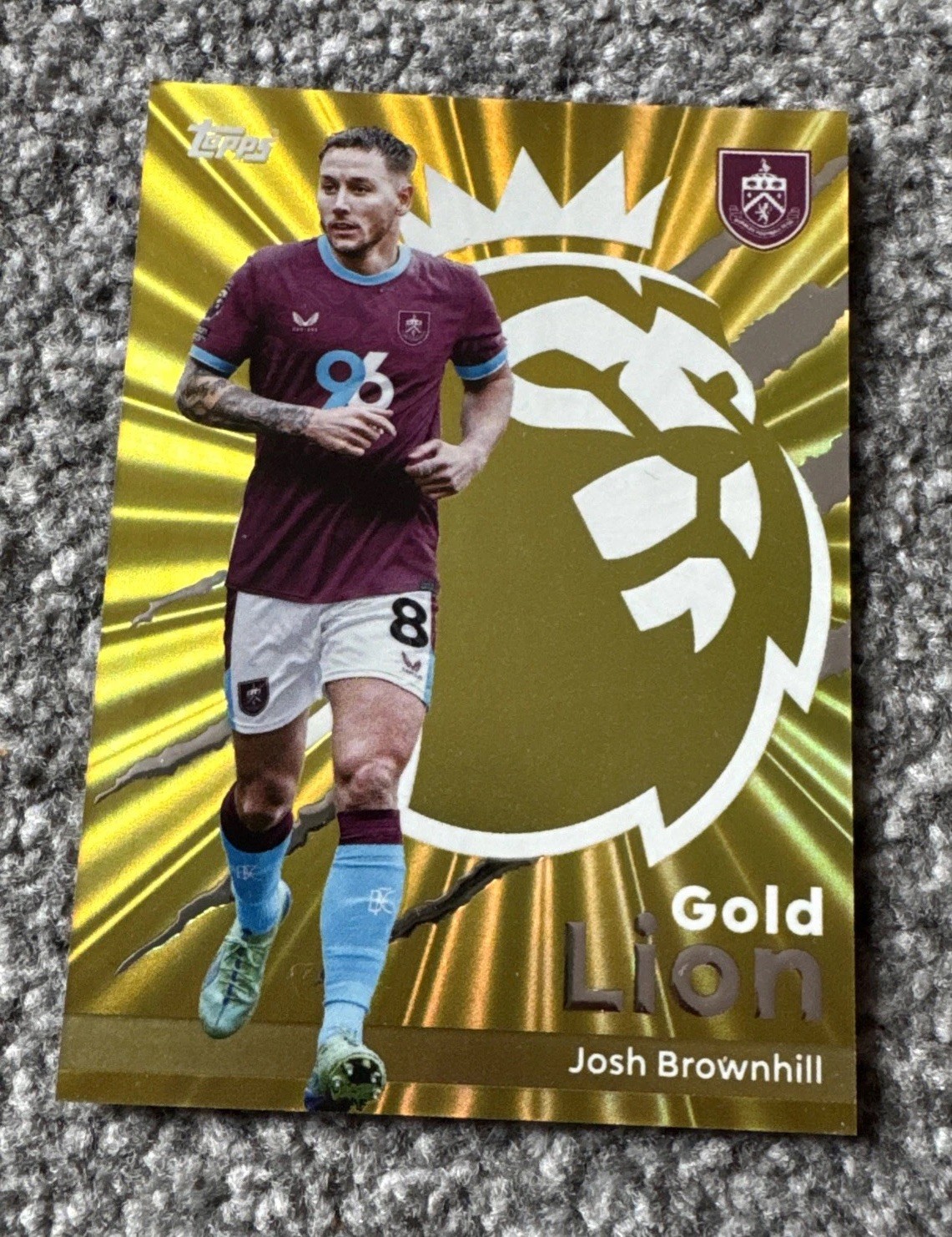 Josh Brownhill Gold Lion Topps Premier League 2025/2026 25/26 Burnley # GL 19 for sale on Ebay