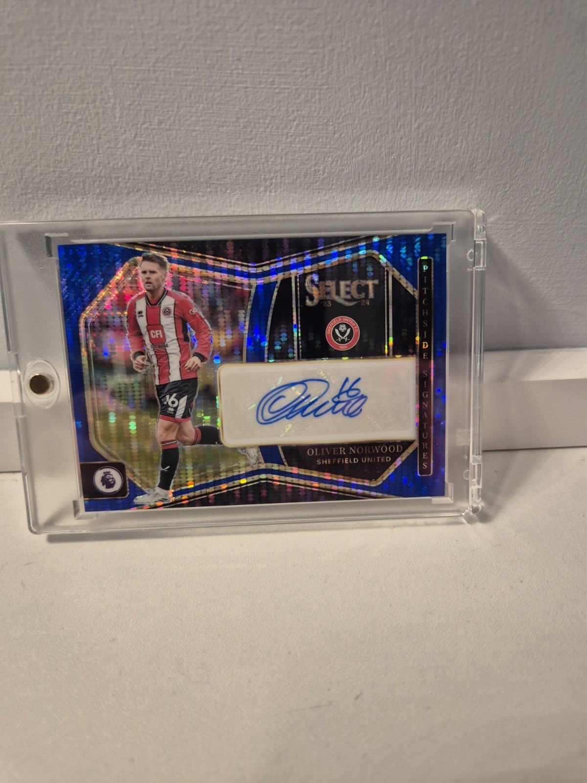 Panini Select Epl Oliver Norwood Blue Auto Sheffield United for sale on Ebay
