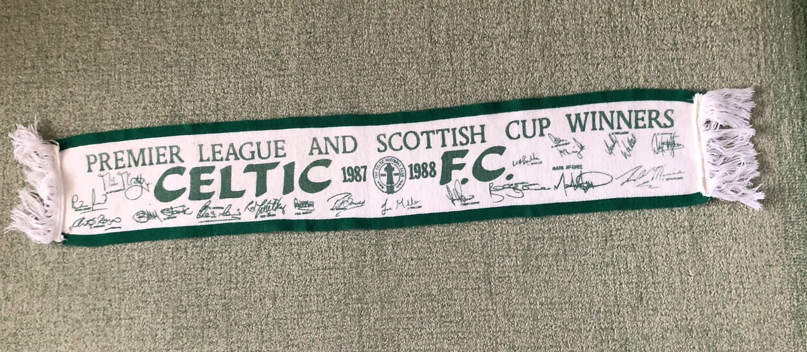 Vintage Glasgow Celtic 1988 Centenary Year  Double Winners Scarf for sale on Ebay