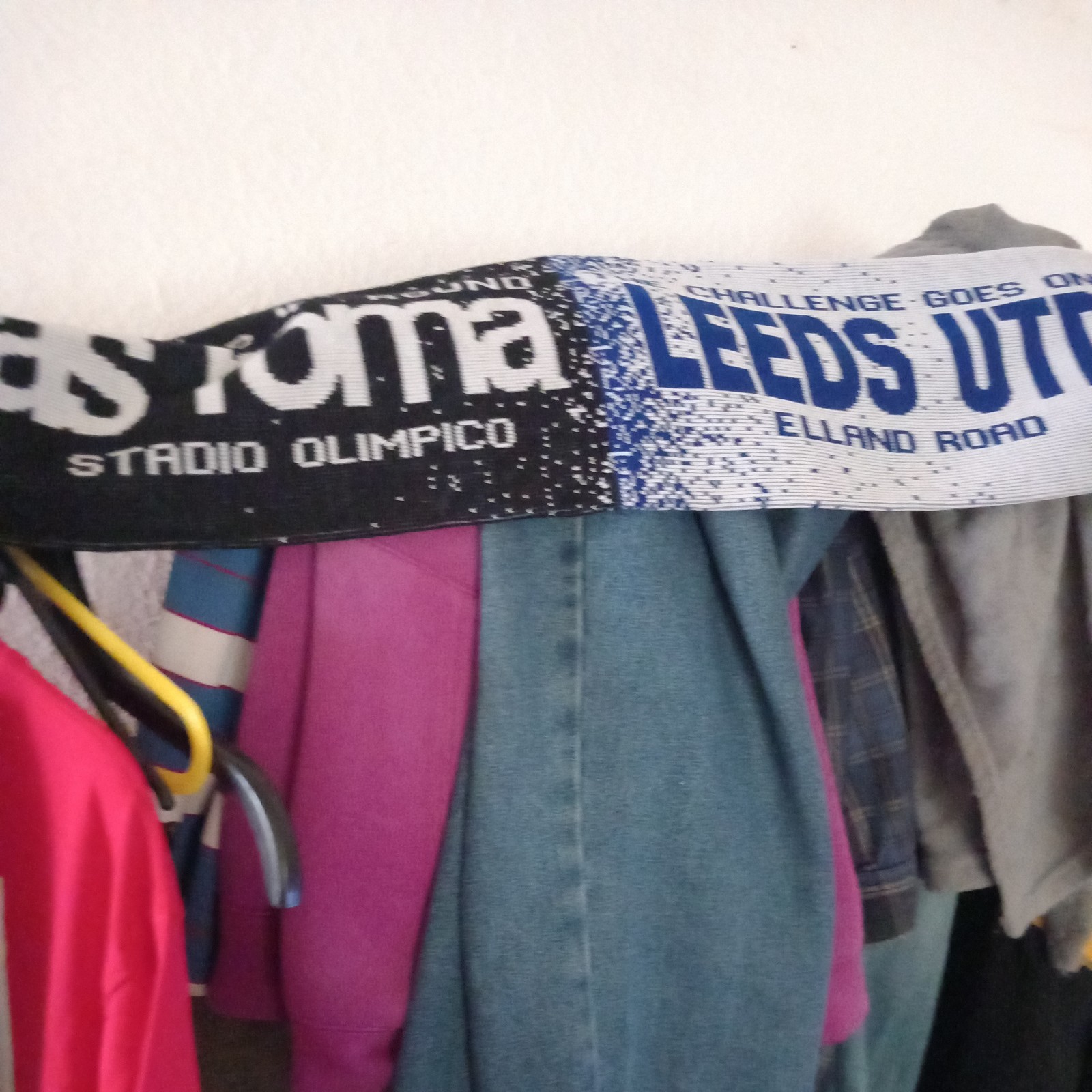 A S Roma v Leeds United UEFA Cup Half & Half Scarf. for sale on Ebay