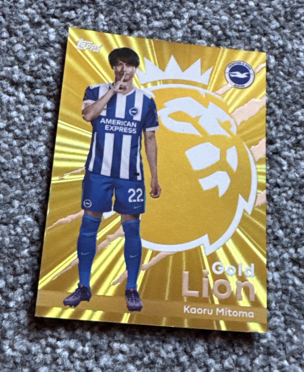 Kaoru Mitoma Gold Lion Topps Premier League 2025/2026 25/26 Brighton # GL 5 for sale on Ebay