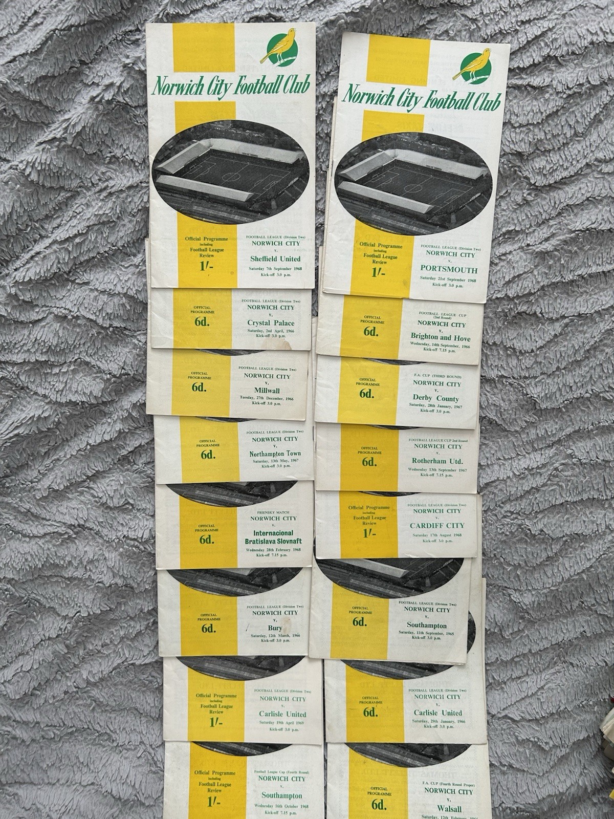 job lot 60 + Norwich City Programs From The 1960s To The 1990S for sale on Ebay