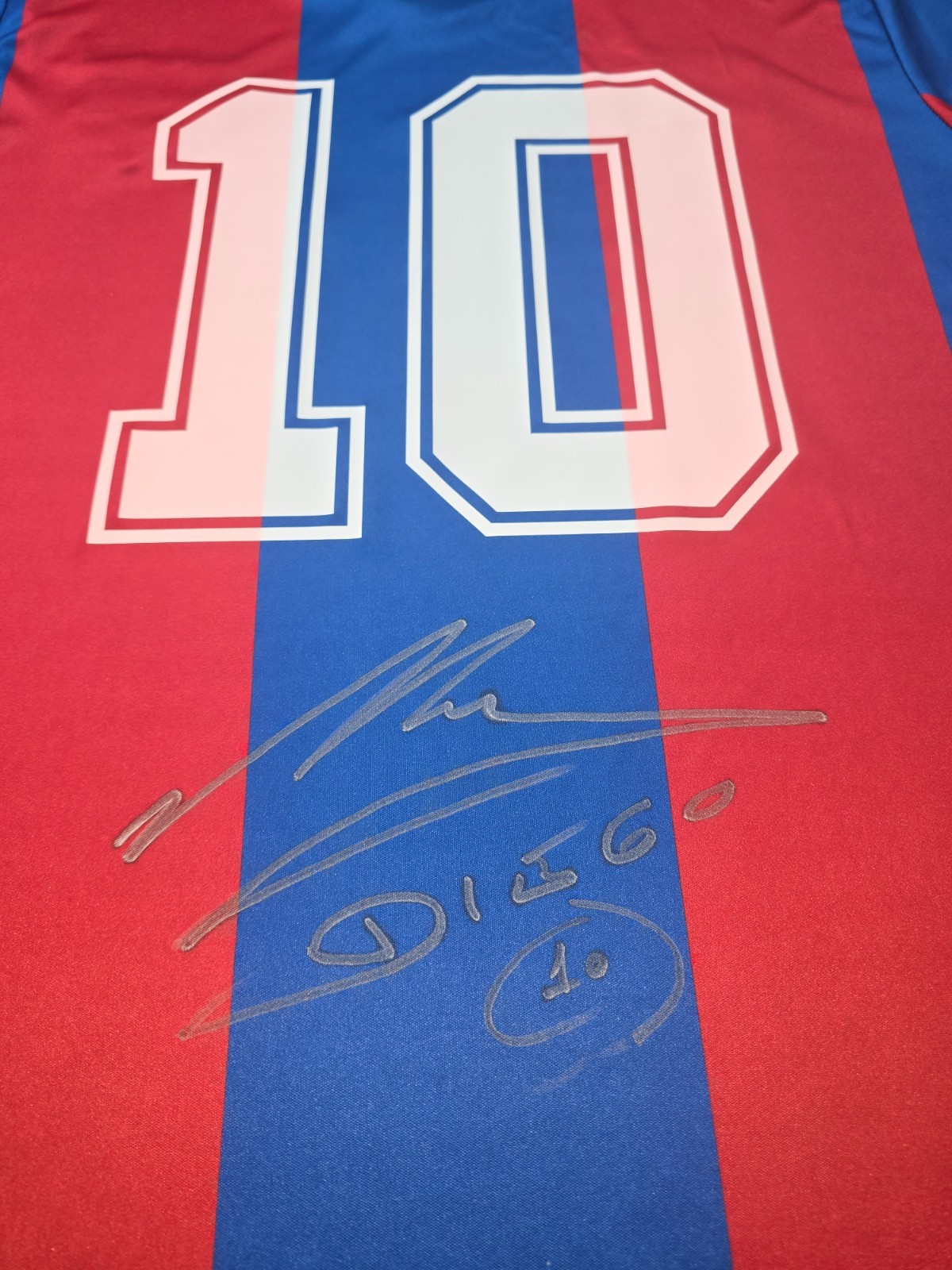 Diego Maradona signed & autographed Barcelona 1982 shirt jersey  messi PROOF for sale on Ebay