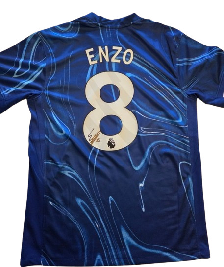 Enzo Fernandes Hand Signed Chelsea 2024/2025 Home Shirt with COA for sale on Ebay