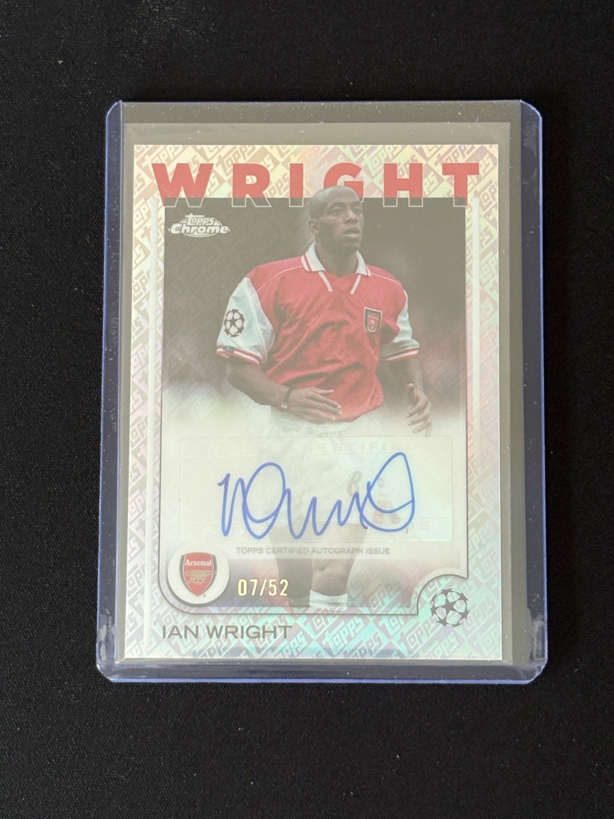 2024 Topps Chrome UCC Ian Wright 07/52 Toppsfractor Arsenal FC London Auto for sale on Ebay