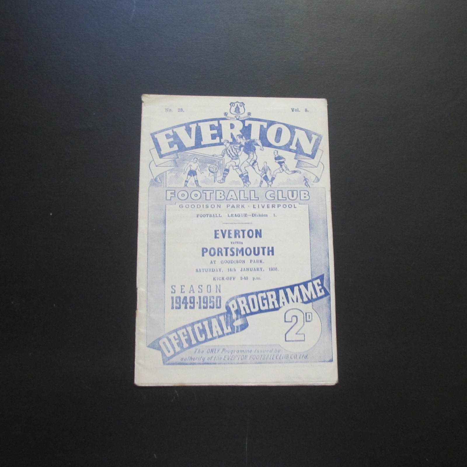 Everton v Portsmouth Div 1 1949/50 for sale on Ebay