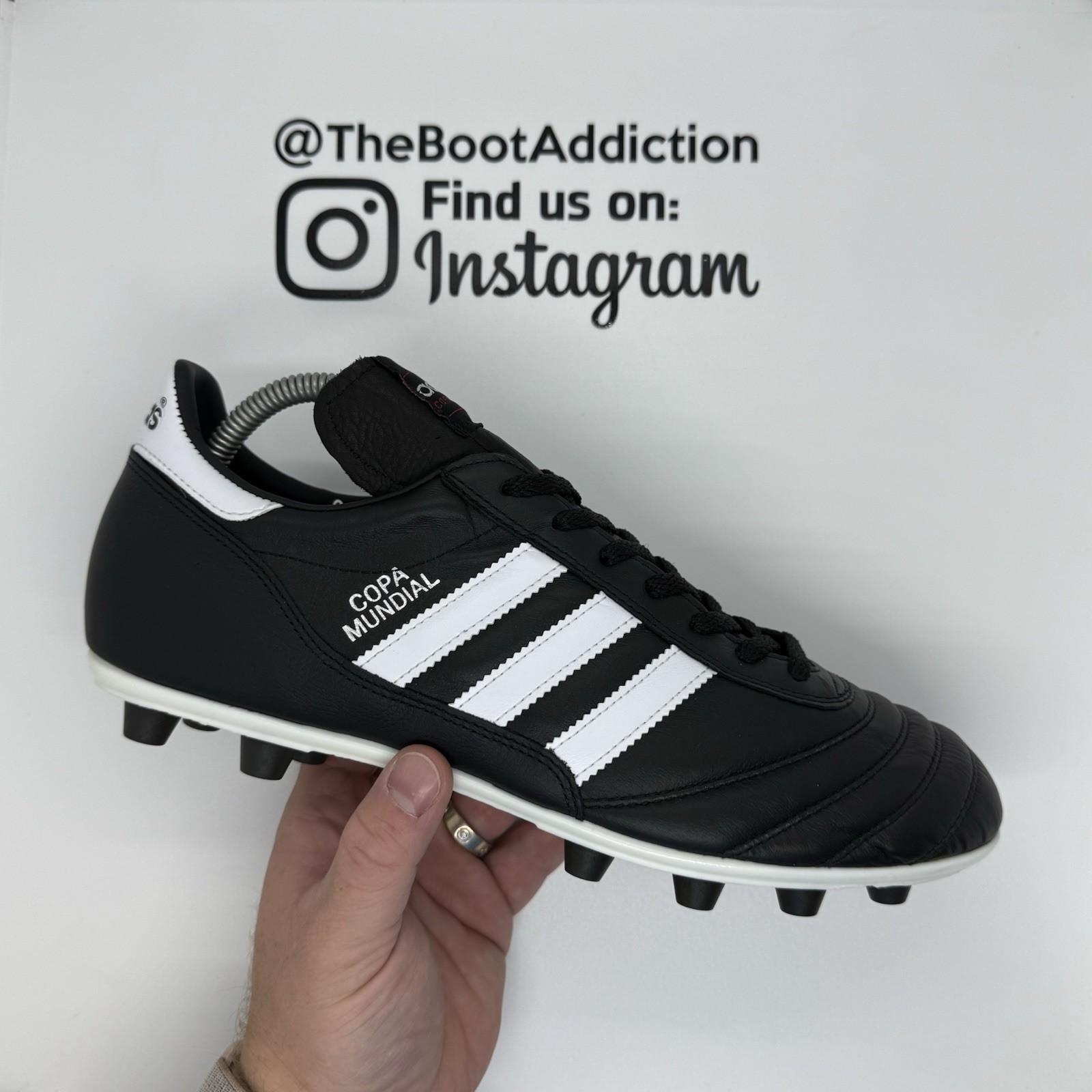 Adidas Copa Mundial FG Football Boots - Size U.K 9 - Black/White for sale on Ebay