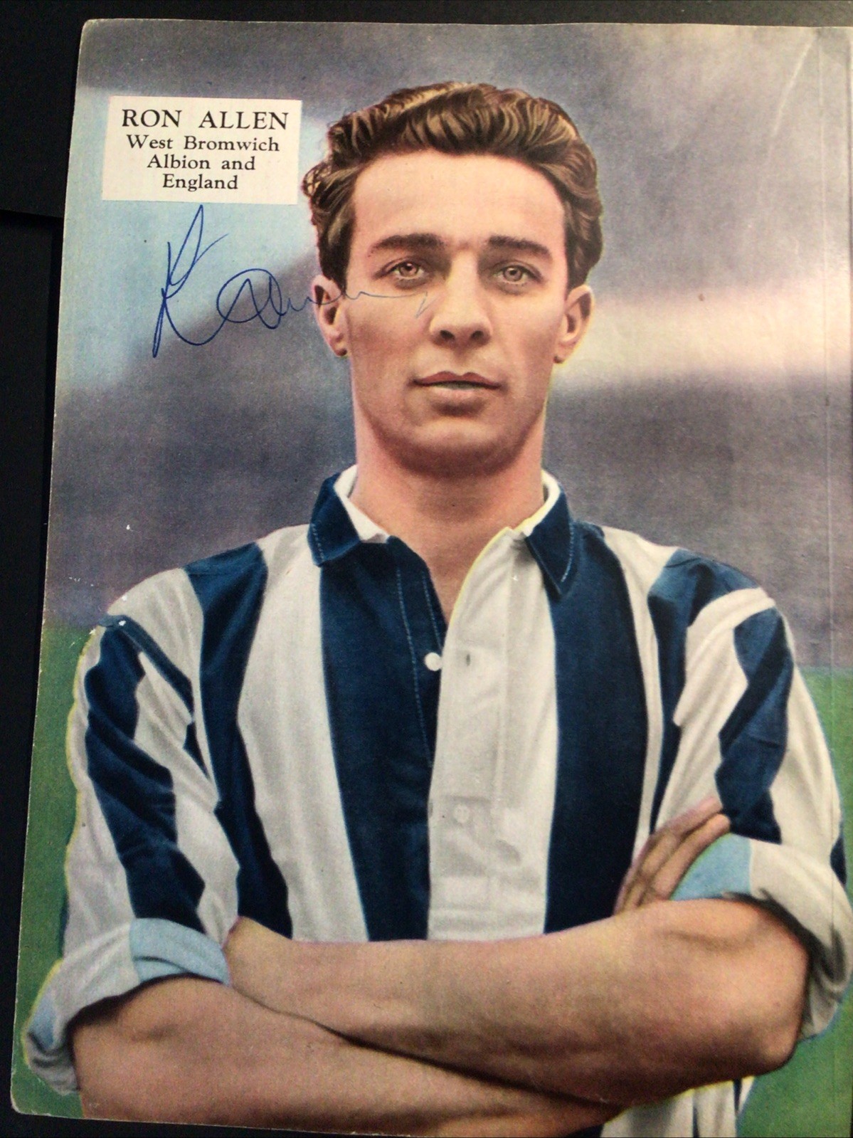 Autograph  Ronnie Allen  West Bromwich Albion  Signed Colour Picture  for sale on Ebay