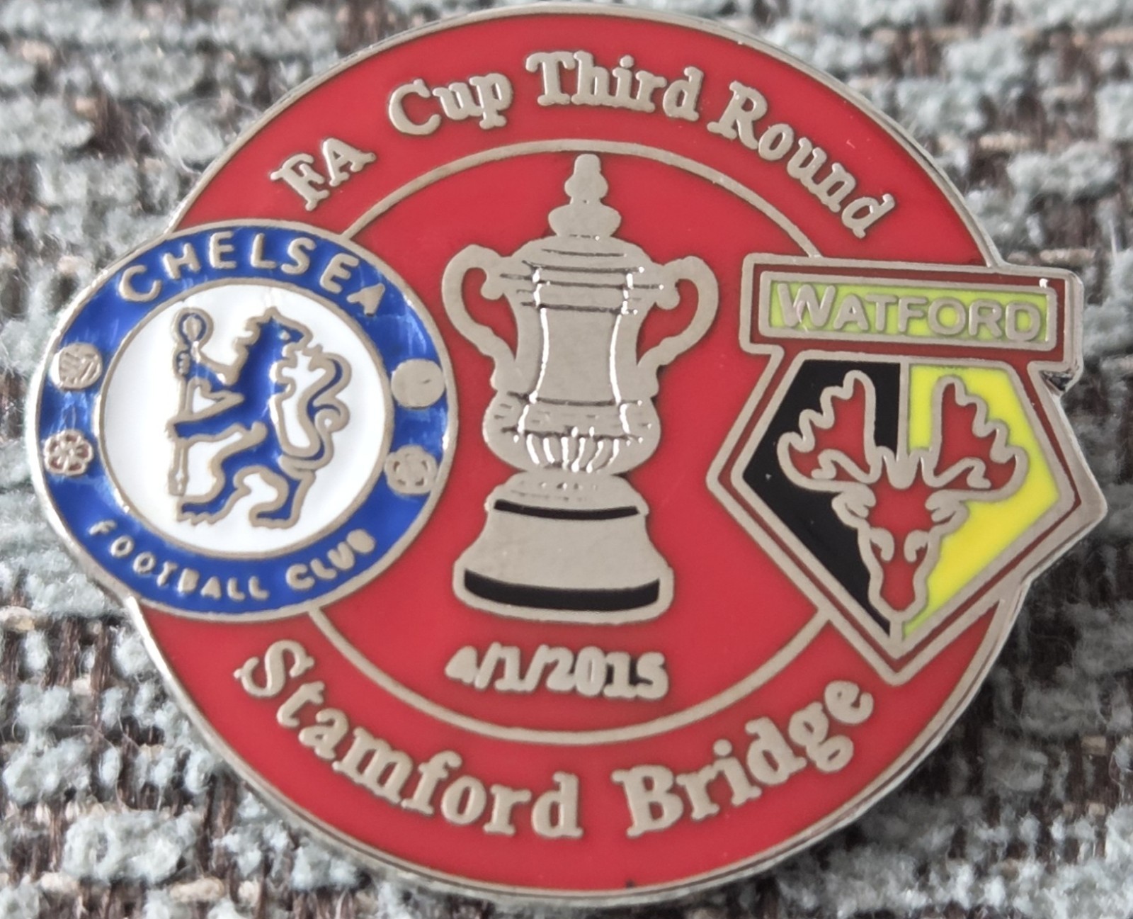 Chelsea FC Badge - CHELSEA v WATFORD FA CUP 2014/15 MATCH BADGE  for sale on Ebay