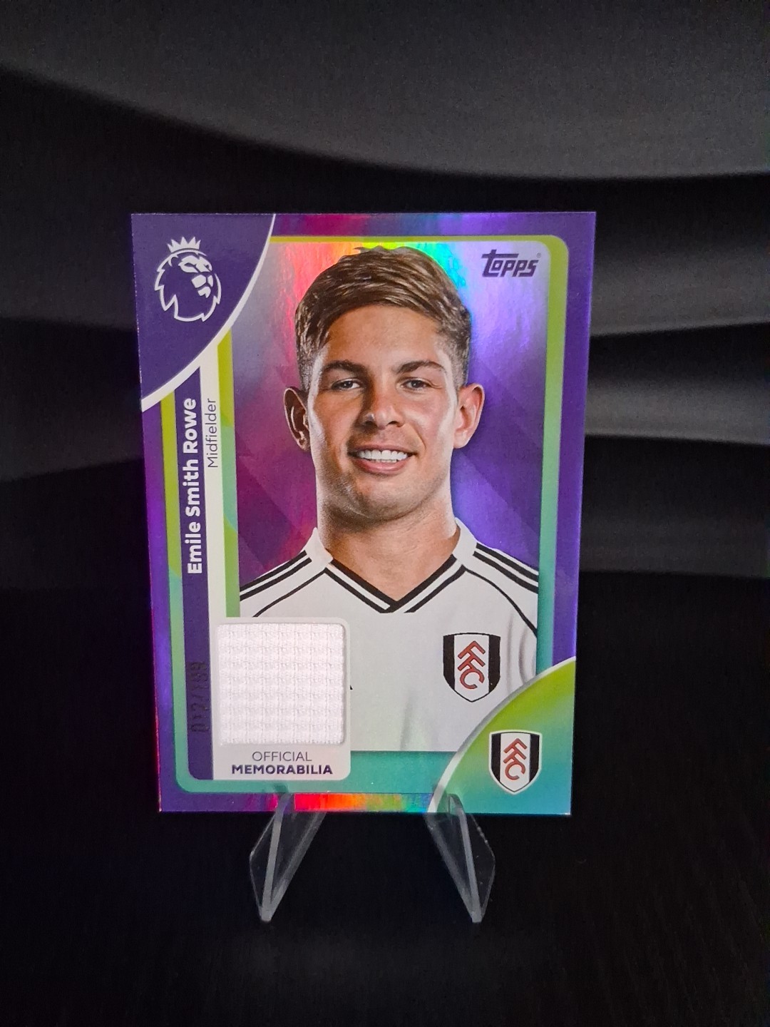 Topps Premier League 2026 Emile Smith Rowe Jersey Relic Numbered 012/199 Fulham for sale on Ebay