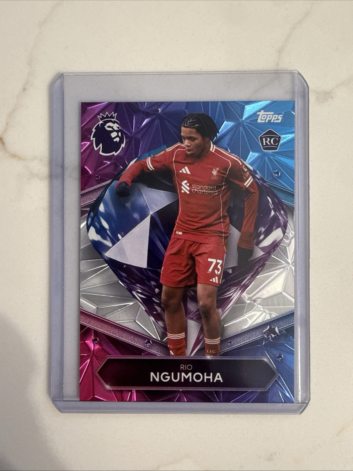 Topps Premier League 2026 Rio Ngumoha Diamond Rookie Liverpool RC SSP 1:500 for sale on Ebay