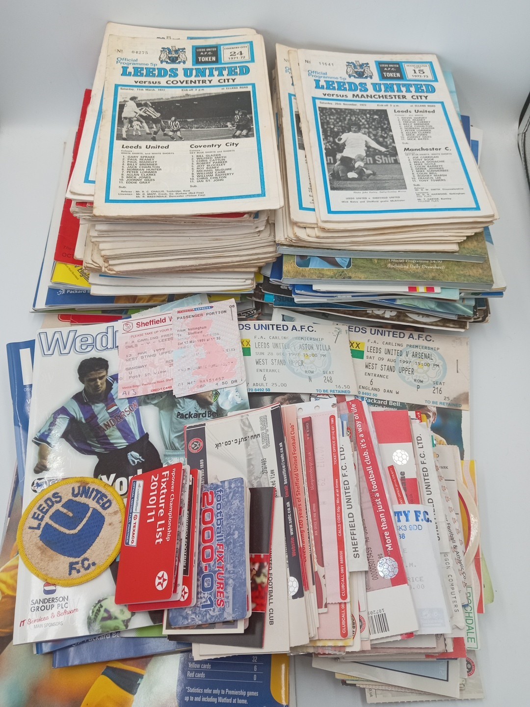 Job Lot Football Programmes Match Day Magazines Leeds United FC Incl. Tickets for sale on Ebay