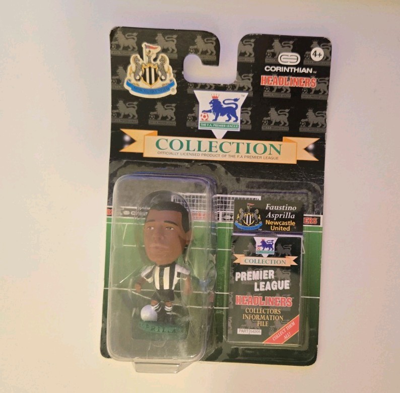 CORINTHIAN HEADLINERS FAUSTINO ASPRILLA NEWCASTLE BLISTER 1997 *2ND KIT* for sale on Ebay
