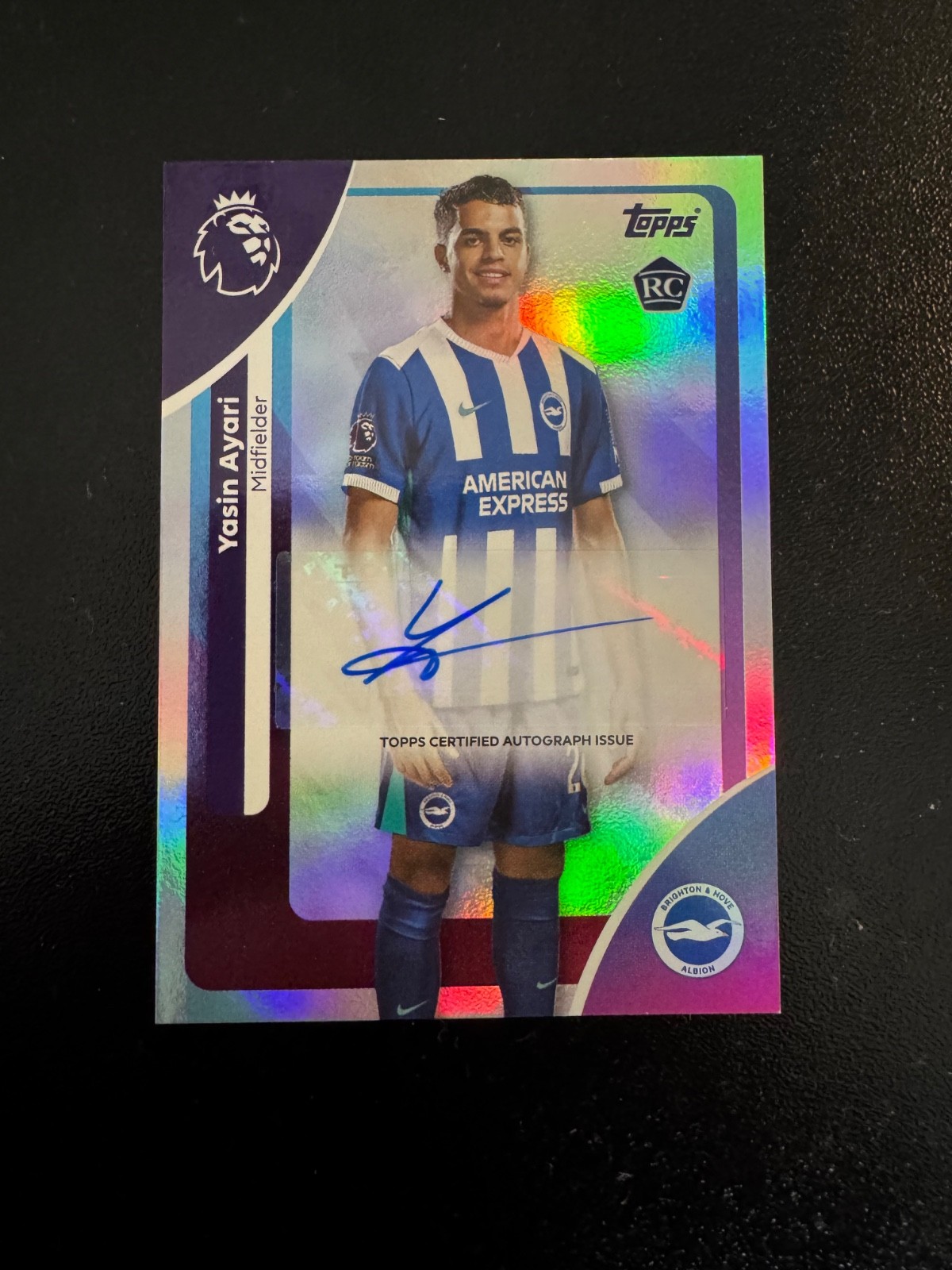 25/26 Topps Premier League Yasin Ayari Brighton Rookie Base Auto RC for sale on Ebay