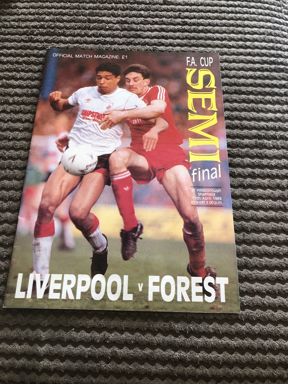 FA CUP SEMI FINAL 1989 Liverpool v Nottingham Forest for sale on Ebay
