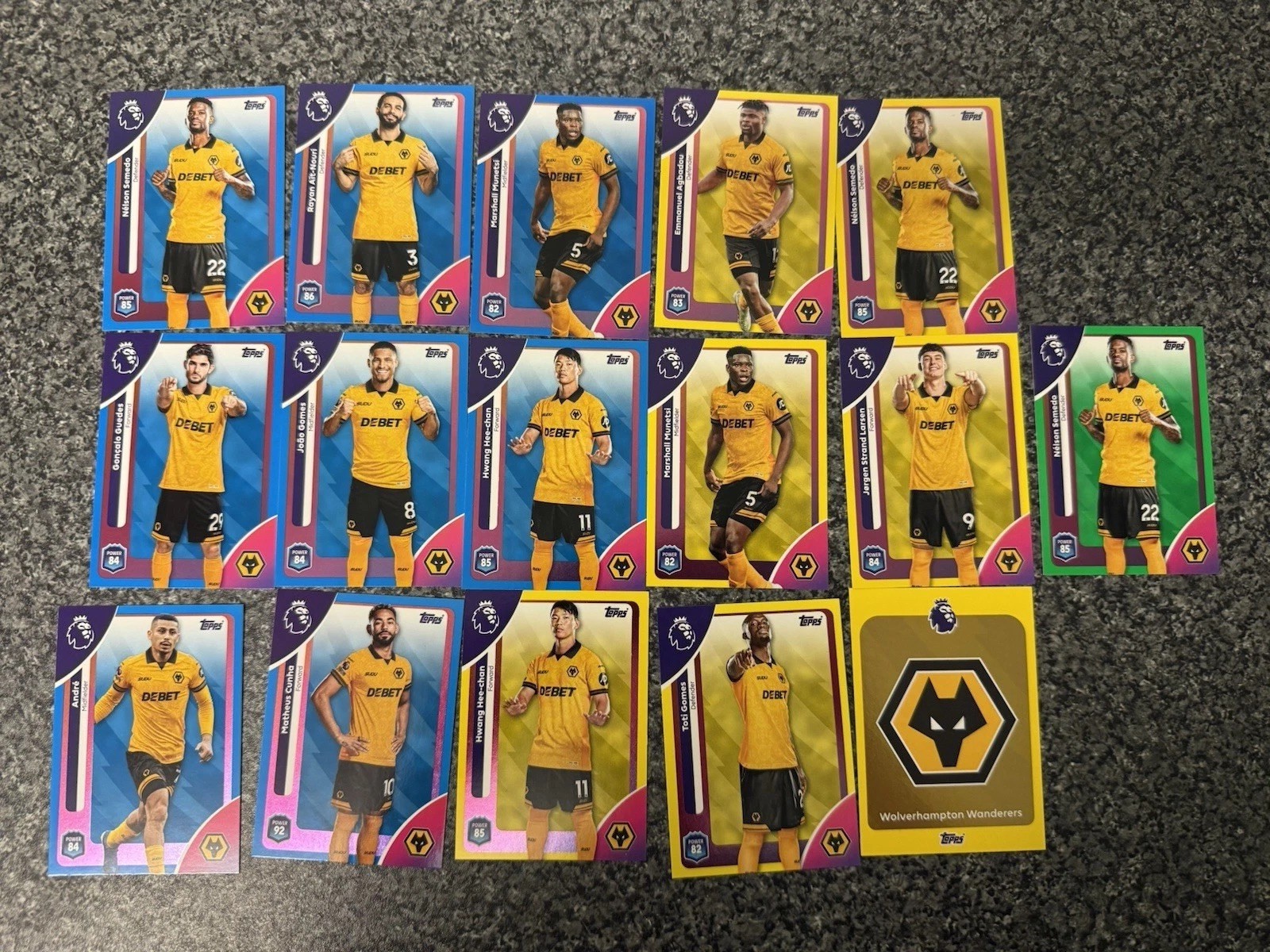 Topps Premier League 2026 Wolves Wolverhampton Mixed Parallels 16 Cards for sale on Ebay