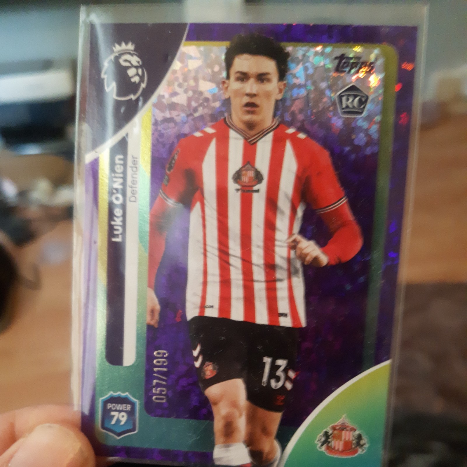 Topps 2026 Premier League Luke O’Nien Rookie /199 Sunderland purple rc mint psa for sale on Ebay