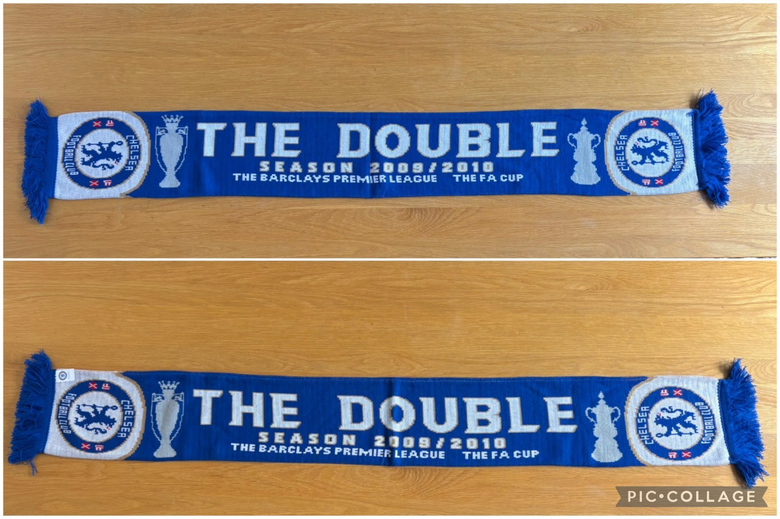 Official Merchandise, Chelsea Football Club Scarf - 'The Double' 2010 Champions for sale on Ebay