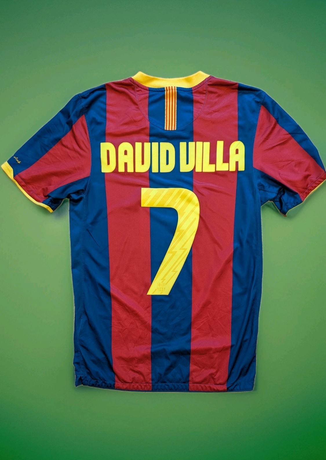 Barcelona Football Shirt 2010 2011 Home David Villa Nike Authentic Soccer Jersey for sale on Ebay