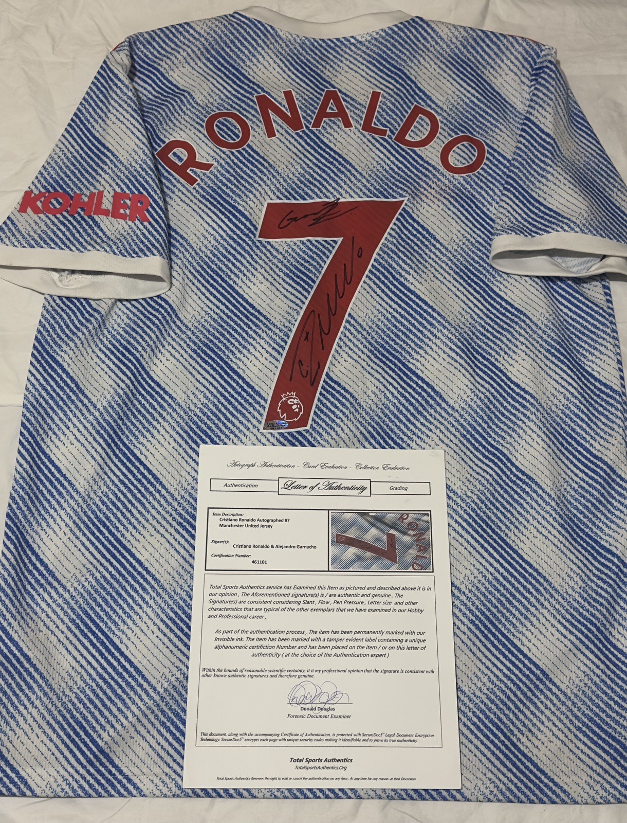 Cristiano Ronaldo Signed Autographed Jersey Manchester United Garnacho  LOA for sale on Ebay