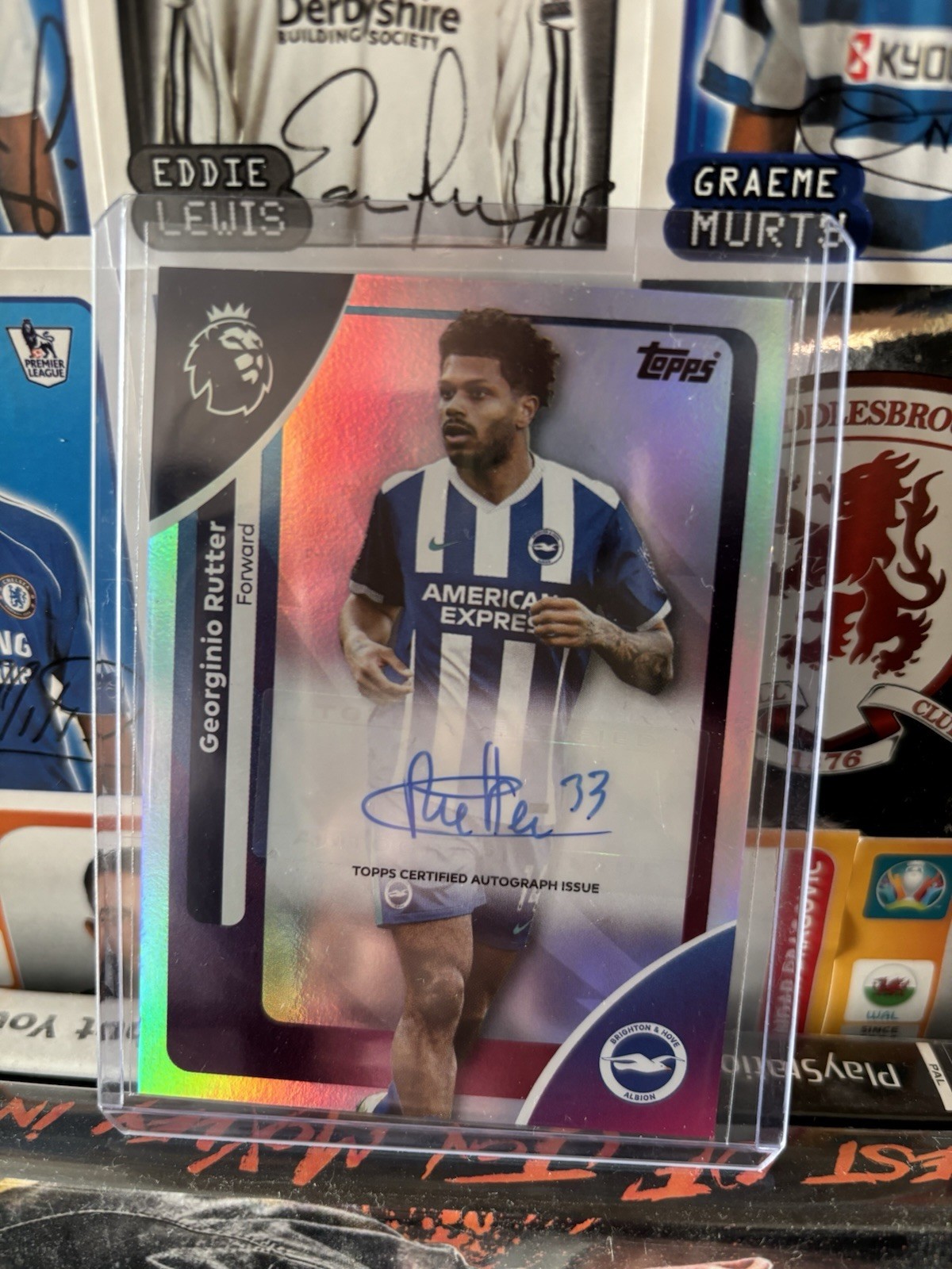 Georginio Rutter Auto Topps 2026 Premier League Brighton for sale on Ebay
