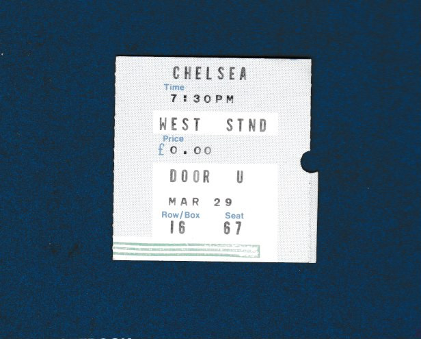Chelsea V Sheffield United 1971/72 Match Ticket for sale on Ebay