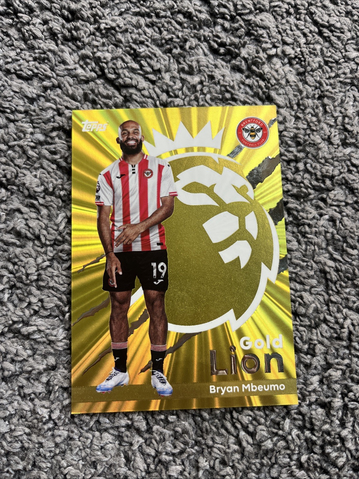 Topps Premier League 25/26 Gold Lion Bryan Mbeumo Brentford for sale on Ebay