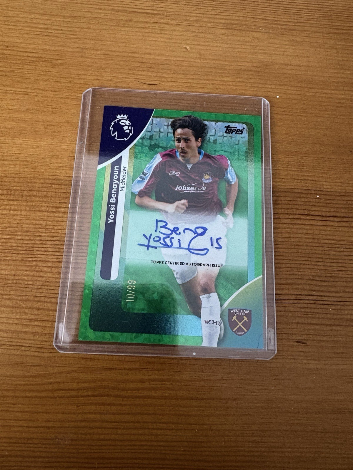 Yossi Benayoun West Ham Green Mini Diamond Auto #52/99 Topps 2026 Debut Edition for sale on Ebay