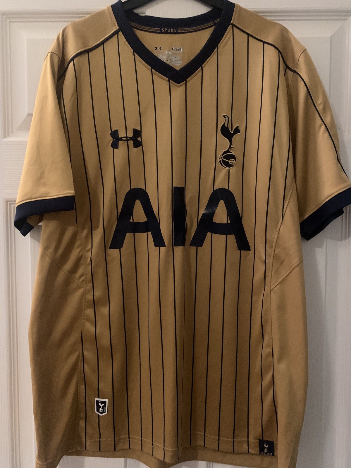 TOTTENHAM SPURS UNDER ARMOUR Gold Away 3rd 2016/2017 SHIRT RARE - XL for sale on Ebay
