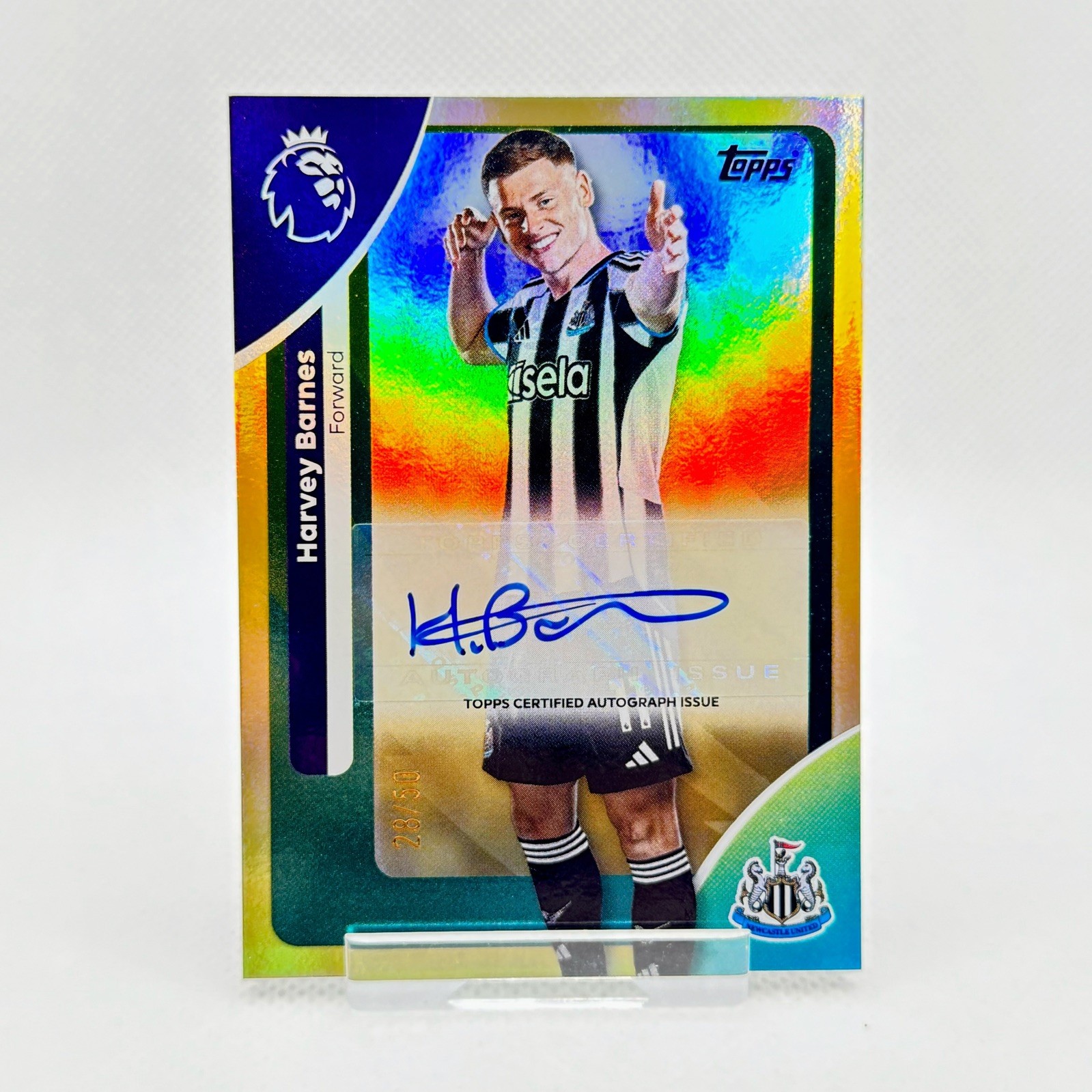 2026 Topps Premier League Harvey Barnes Gold Autograph Auto /50 - Newcastle for sale on Ebay