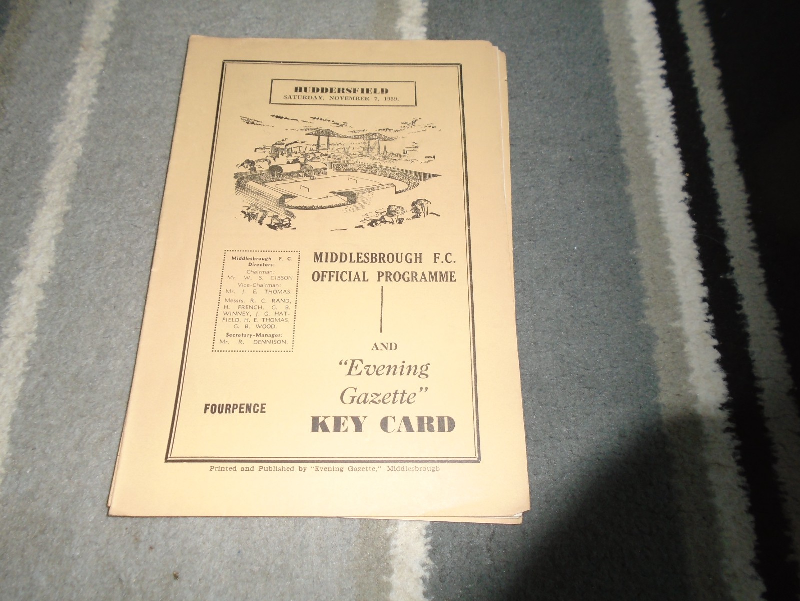 MIDDLESBROUGH V HUDDERSFIELD TOWN 1959-60 for sale on Ebay