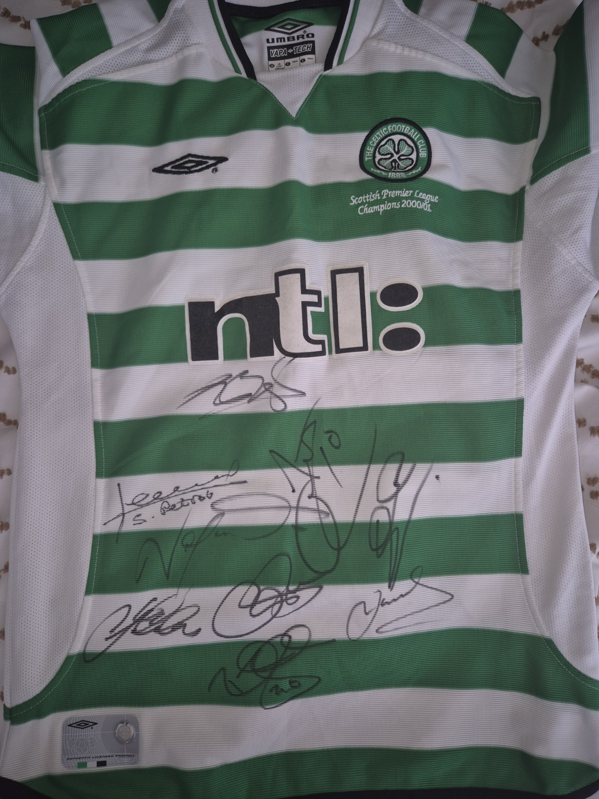 Celtic Original Shirt Signed By 7  Inc Sutton Hartson Mcnamara for sale on Ebay