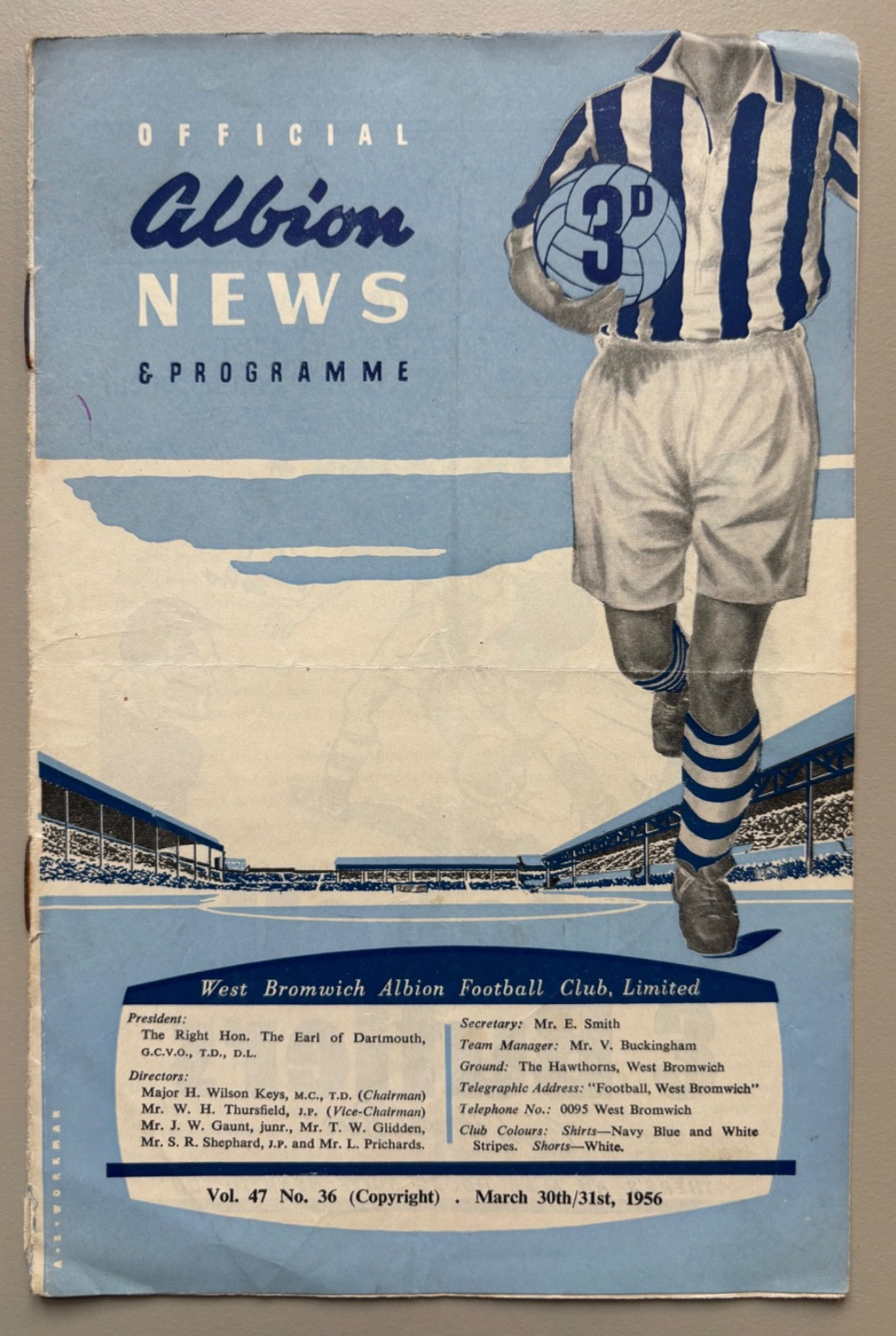 1955/56 West Bromwich Albion Reserves v Blackpool & Manchester United Centeal Lg for sale on Ebay