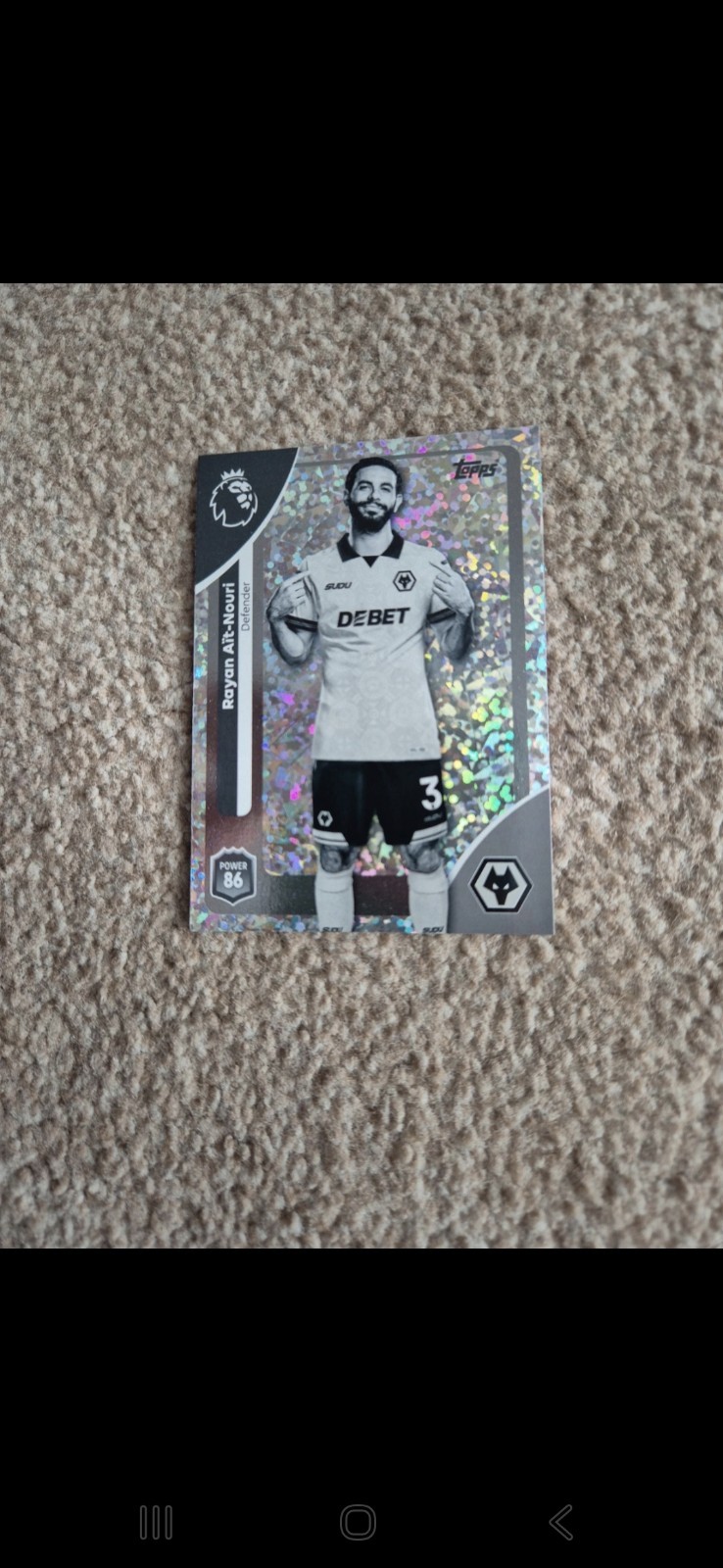 Topps Premier League 25/26 - rayan ait-nouri Auto Silver /75 wolves Man City for sale on Ebay