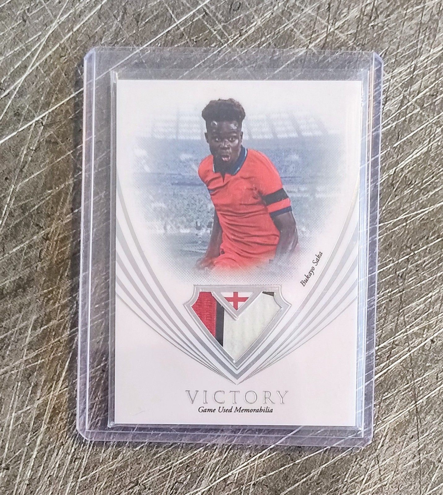 Futera Victory Bukayo Saka 1/1 Game Used Memo Patch Relic Arsenal England for sale on Ebay