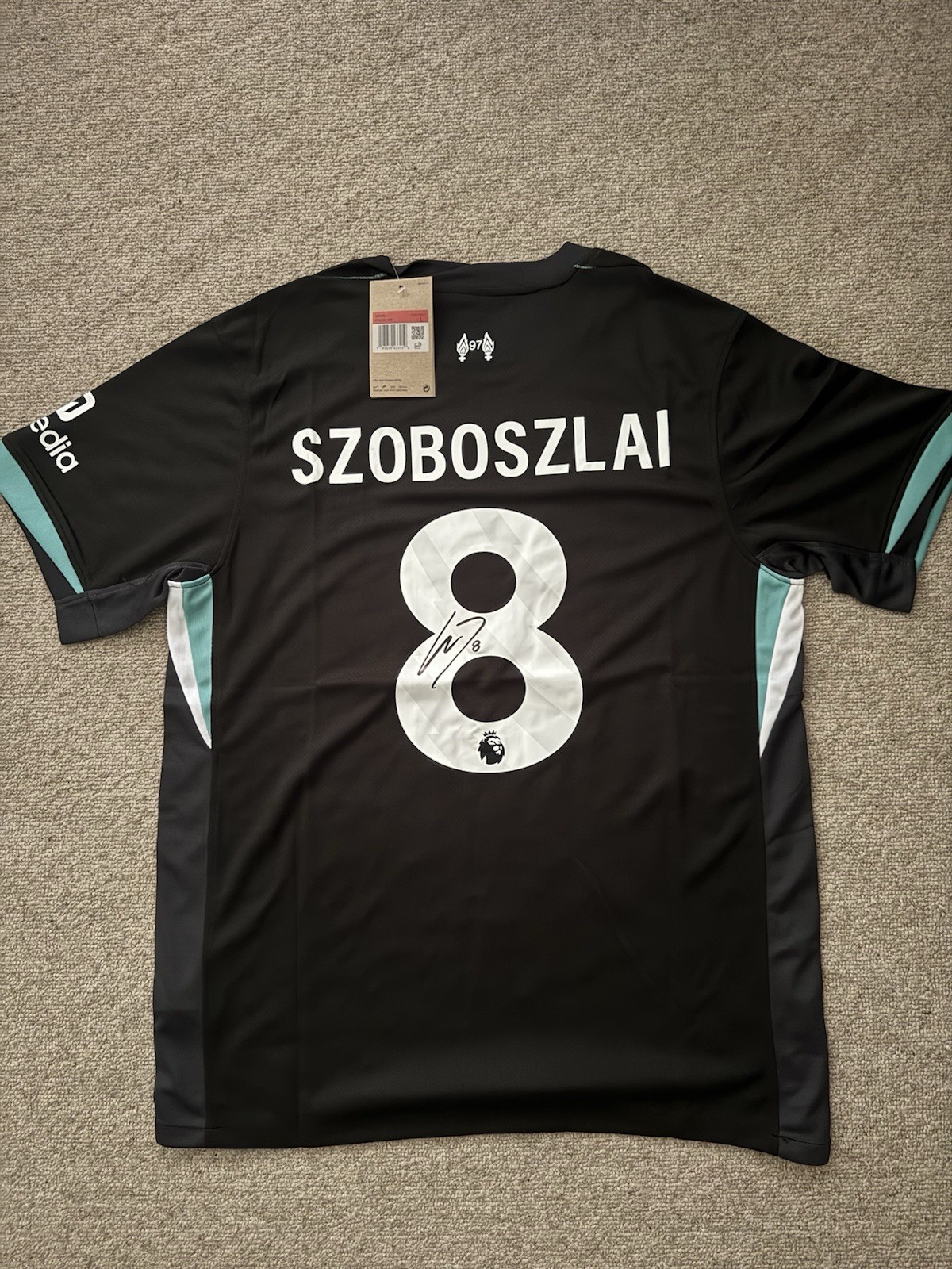 DOMINIK SZOBOSZLAI Signed 24/25 Away FC LIVERPOOL Football Shirt #8 with COA for sale on Ebay