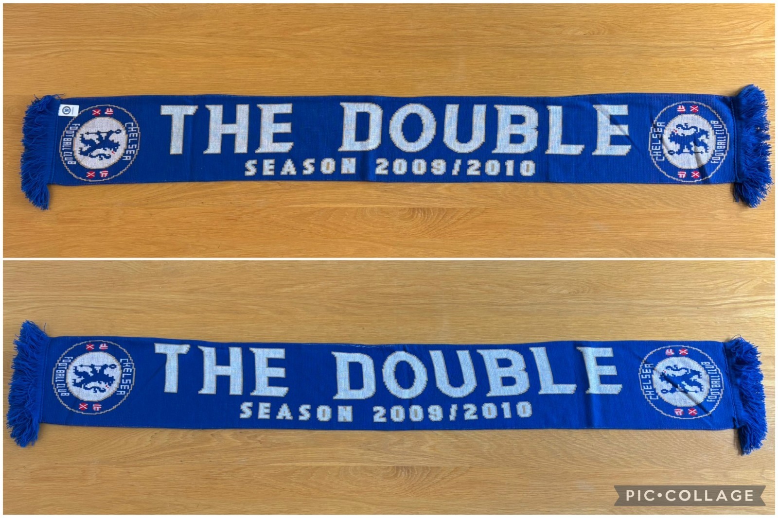 Official Merchandise, Chelsea Football Club Scarf - The Double for sale on Ebay
