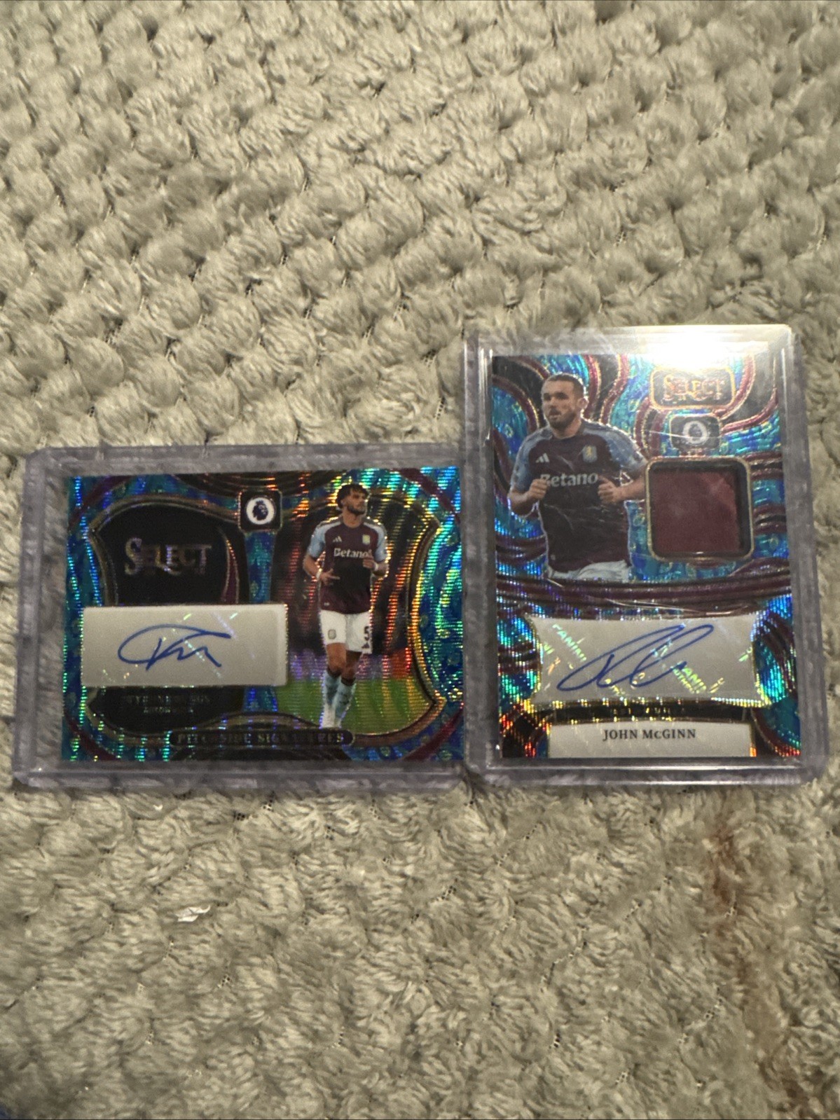 Panini Select Premier League 2024/25 Aston Villa JOHN MC Patch Auto & Mings Auto for sale on Ebay