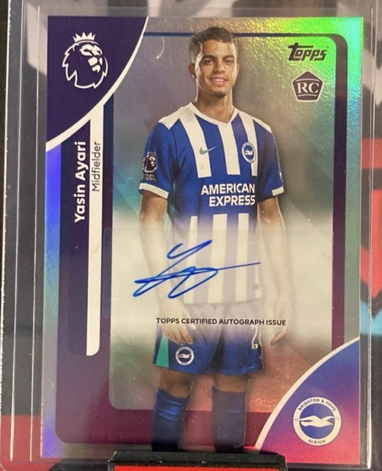 Yasin Ayari Base Auto. Topps Premier League 2026. Brighton. Rookie for sale on Ebay