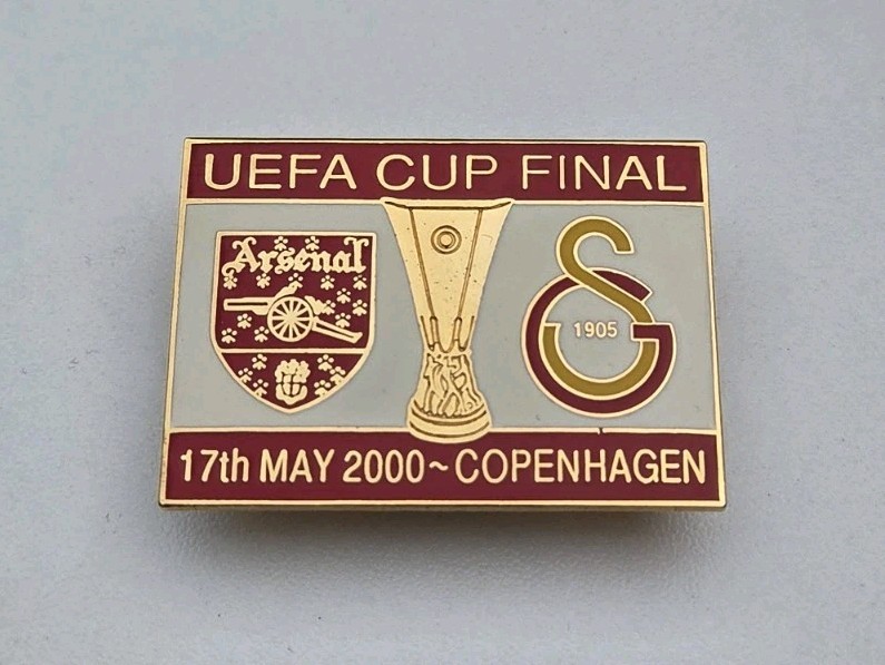 RARE ARSENAL V GALATASARAY UEFA CUP FINAL 2000 PIN BADGE for sale on Ebay