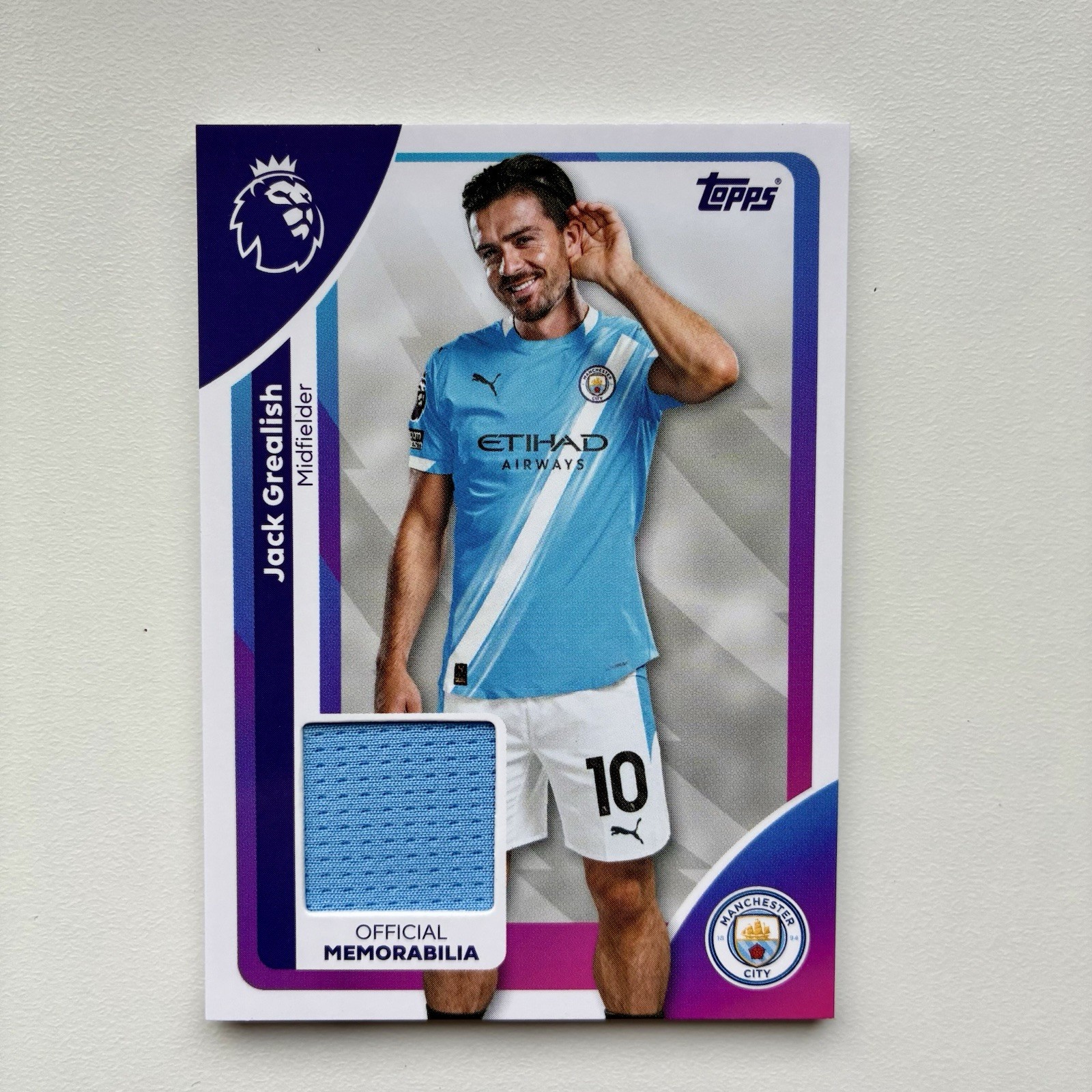 Topps Premier League 2026 Jack Grealish Player Worn Patch ManchesterCity Everton for sale on Ebay