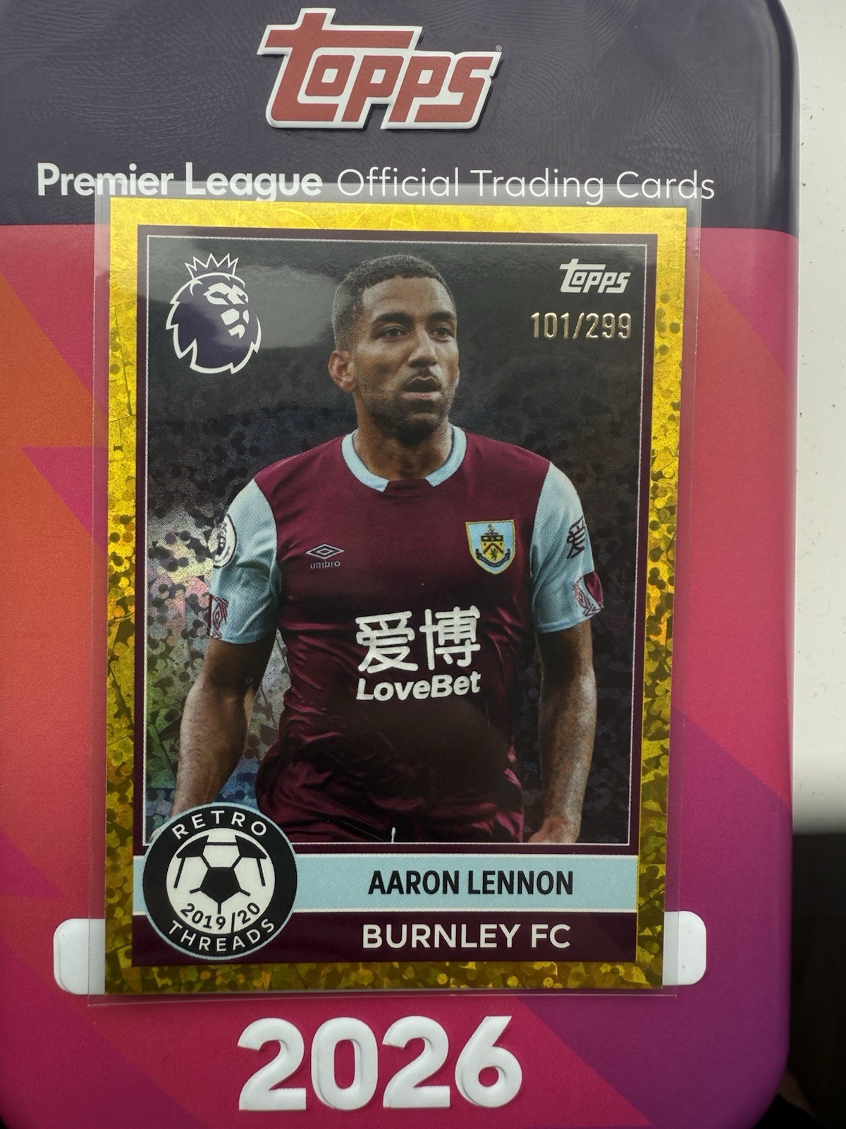 Aaron Lennon 101/299 Gold Parallel Retro Threads Topps 25/26 Burnley FC for sale on Ebay