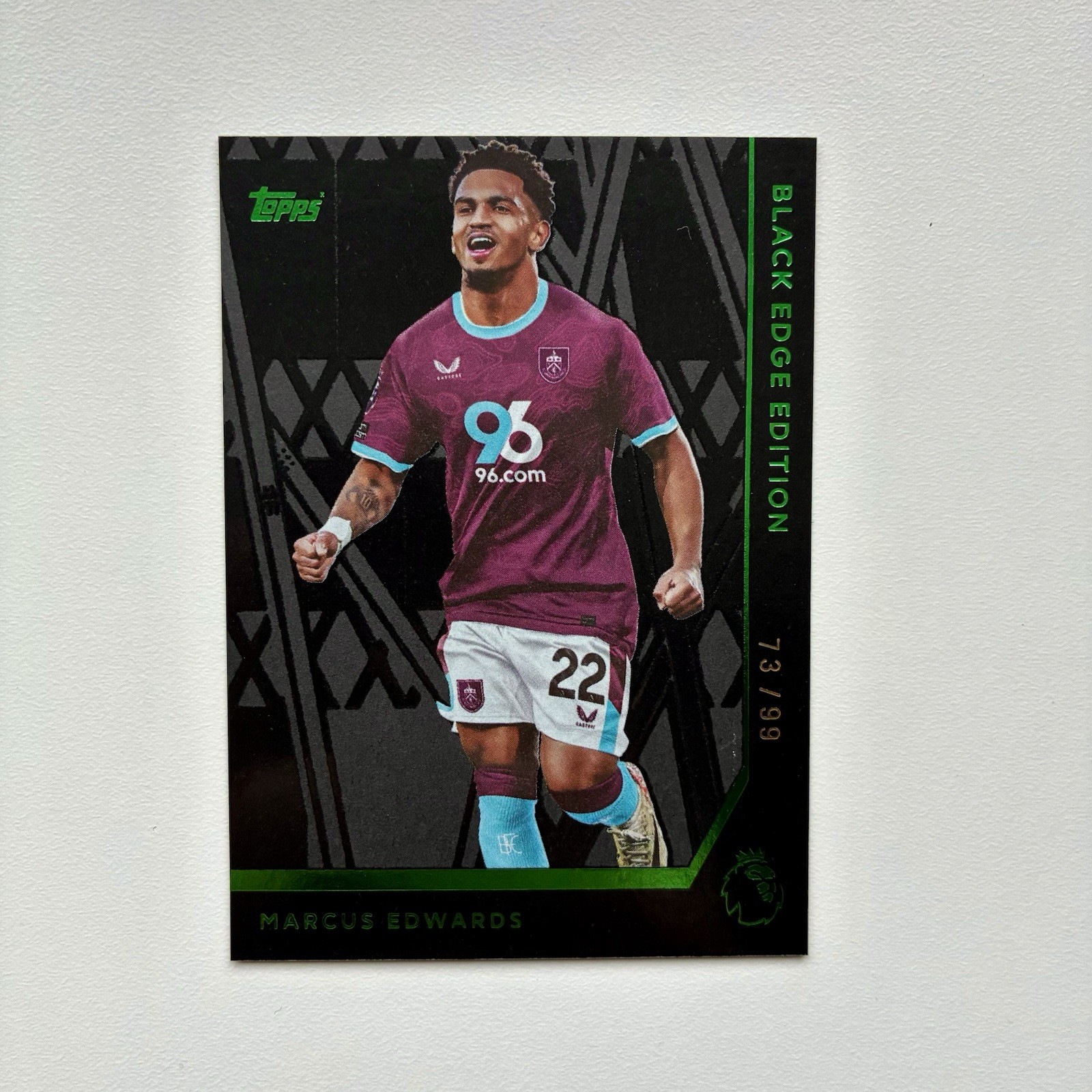 Topps Premier League 2026 Marcus Edwards Black Edge Edition Green /99. Burnley for sale on Ebay